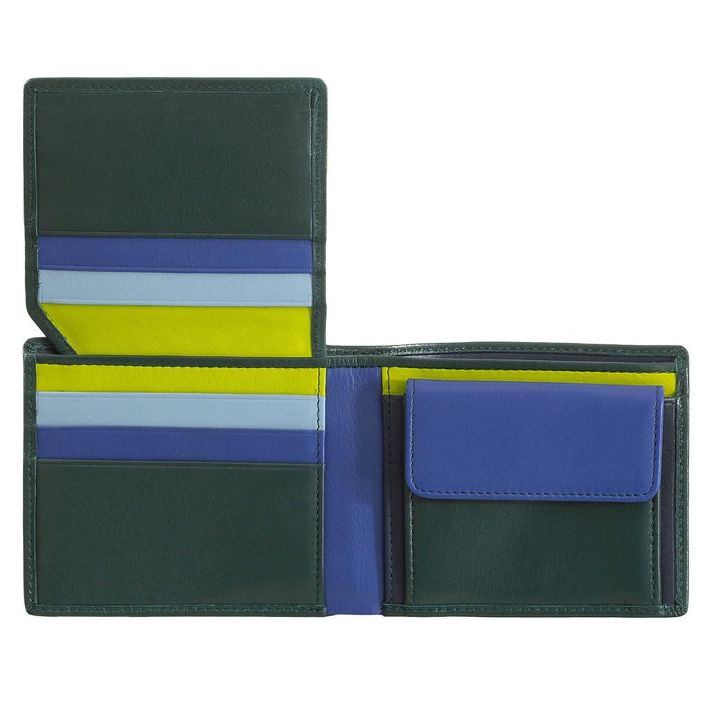 Итальянский мужской кошелек DuDu серии Tullio | зеленый - Dudubags фото 4
