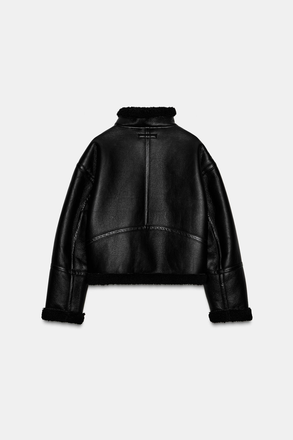 LEATHER EFFECT HIGH-WAIST BERMUDA SHORTS - Zara фото 14