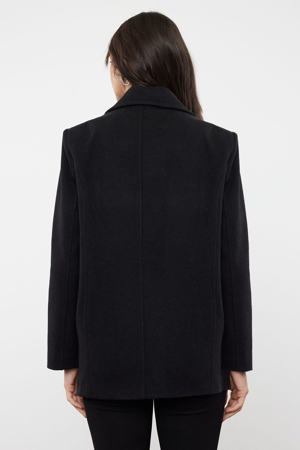 Siyah Cep Detayl? Yumusak Dokulu Regular K?sa Kaban TWOAW25KB00007