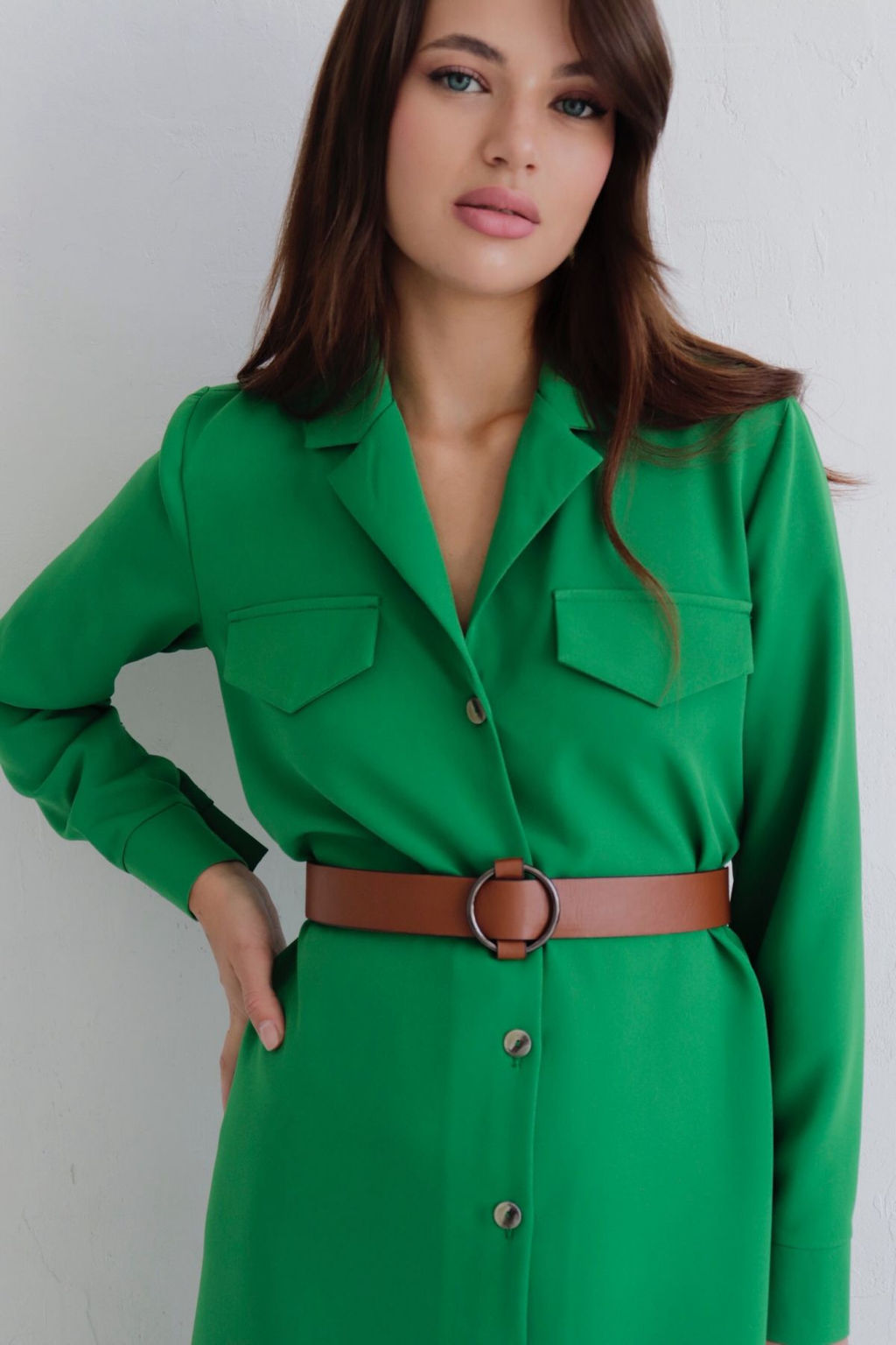 Платье-рубашка с английским воротником - Martichelli фото 155