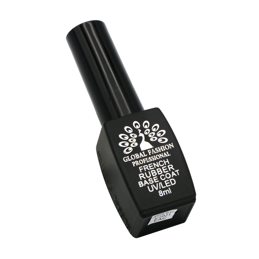 Каучуковая база для гель лака френч, Rubber Base Coat French, 8 мл., Global Fashion 10  фото 9