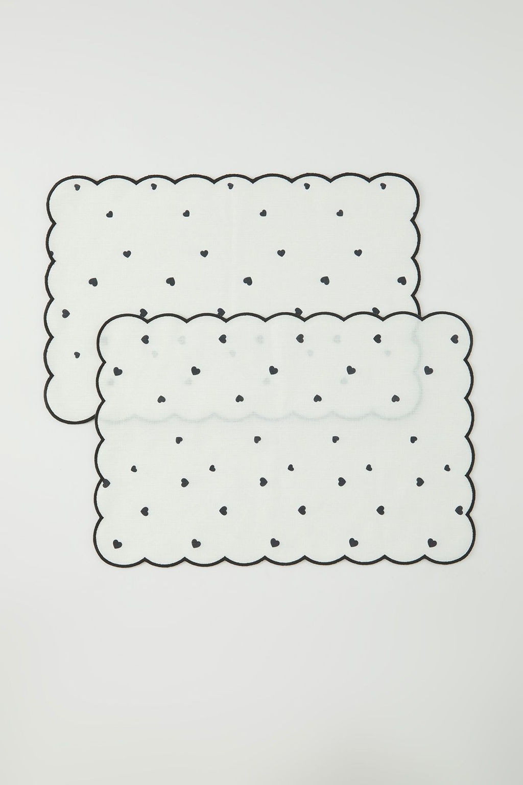 Trendyolmilla Home 2li Kalp Bask?l? Kenar? Nak?sl? Amerikan Servis Seti 33x50cm TPHSS25RUN00013  фото 4