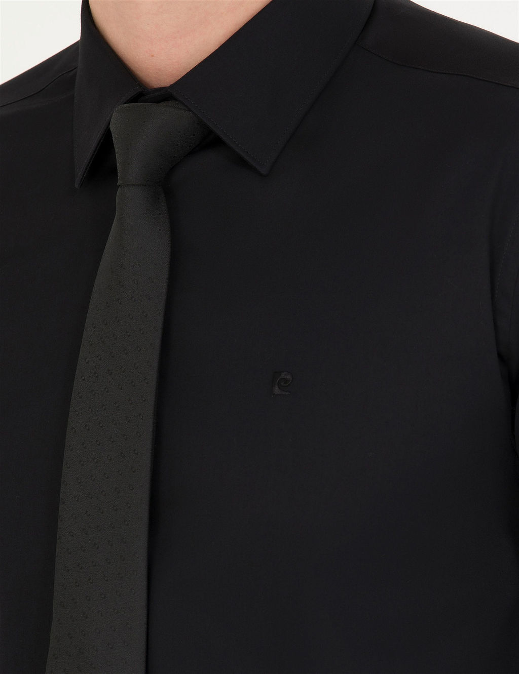 Siyah Slim Fit Uzun Kollu Basic G_mlek - Pierre cardin фото 7