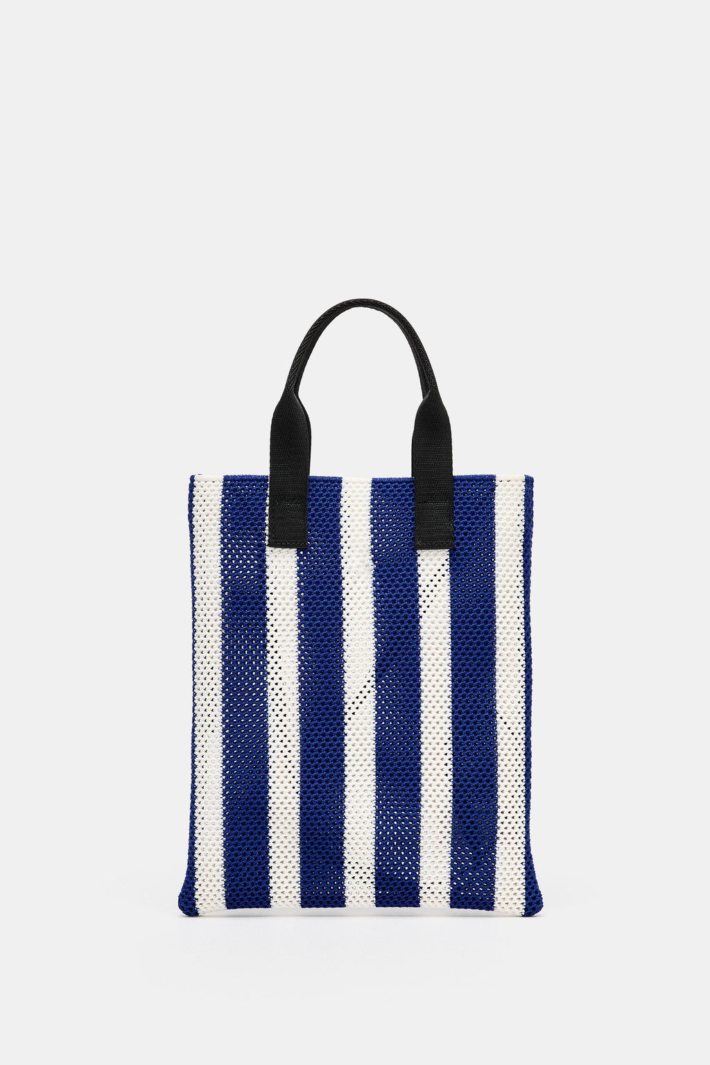 BOLSO MINI SHOPPER EFECTO CALADO / Azul - Zara фото 3