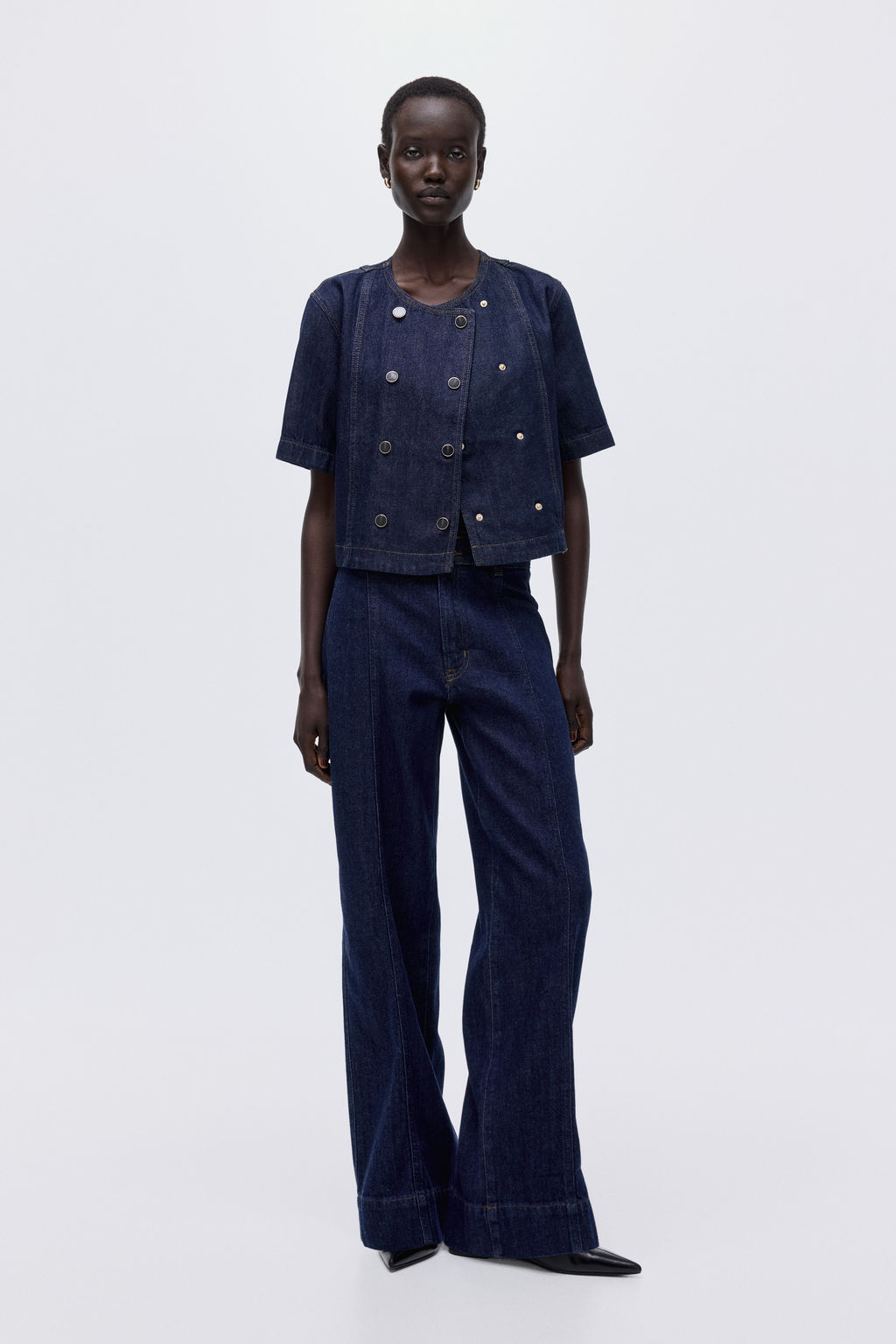 Camisa denim de doble botonadura - H&m фото 2