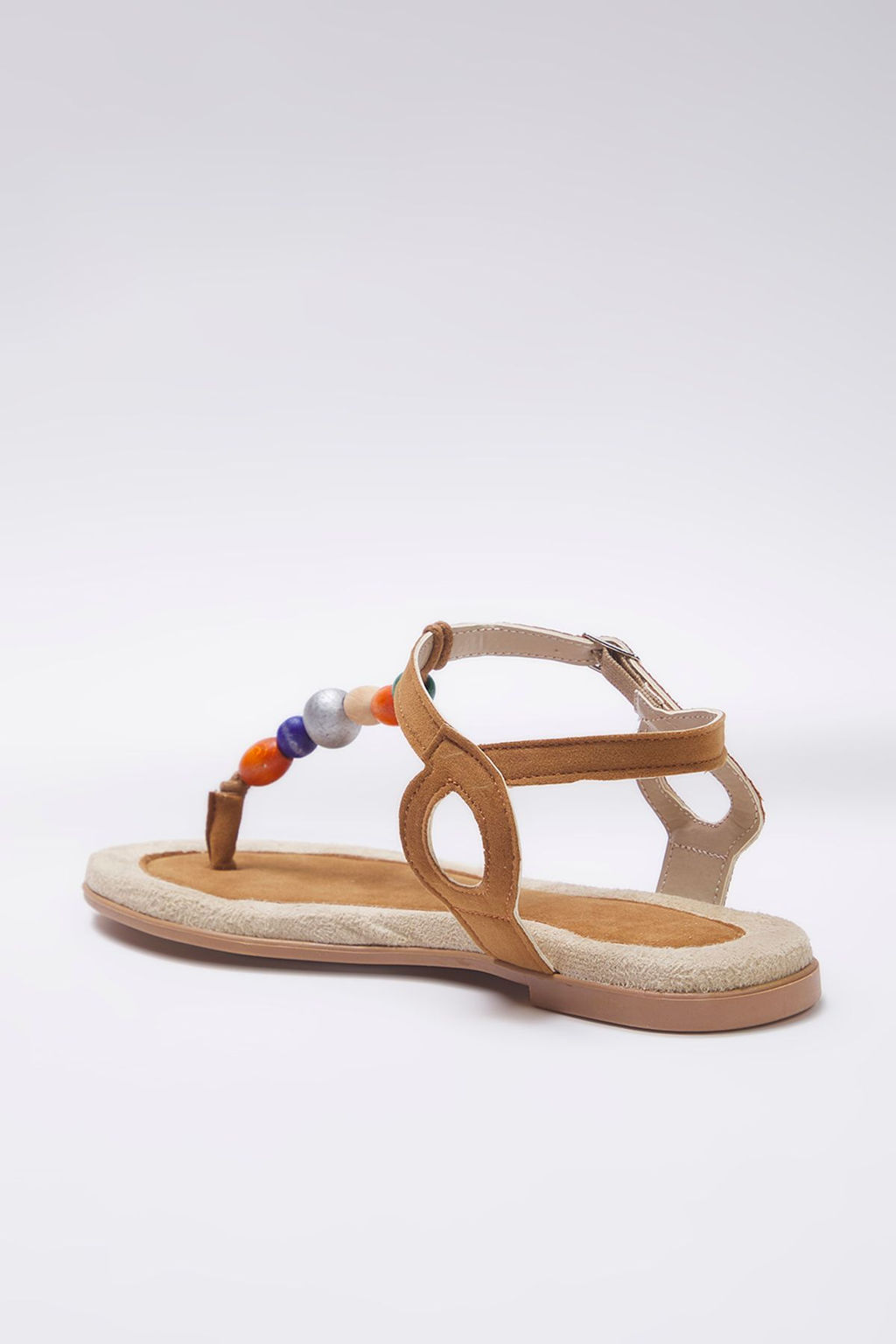 Trendyol Shoes Kahverengi Boncuk Detayl? Kad?n Parmak Aras? Sandalet TAKSS25SD00029 - Trendyolmilla фото 7