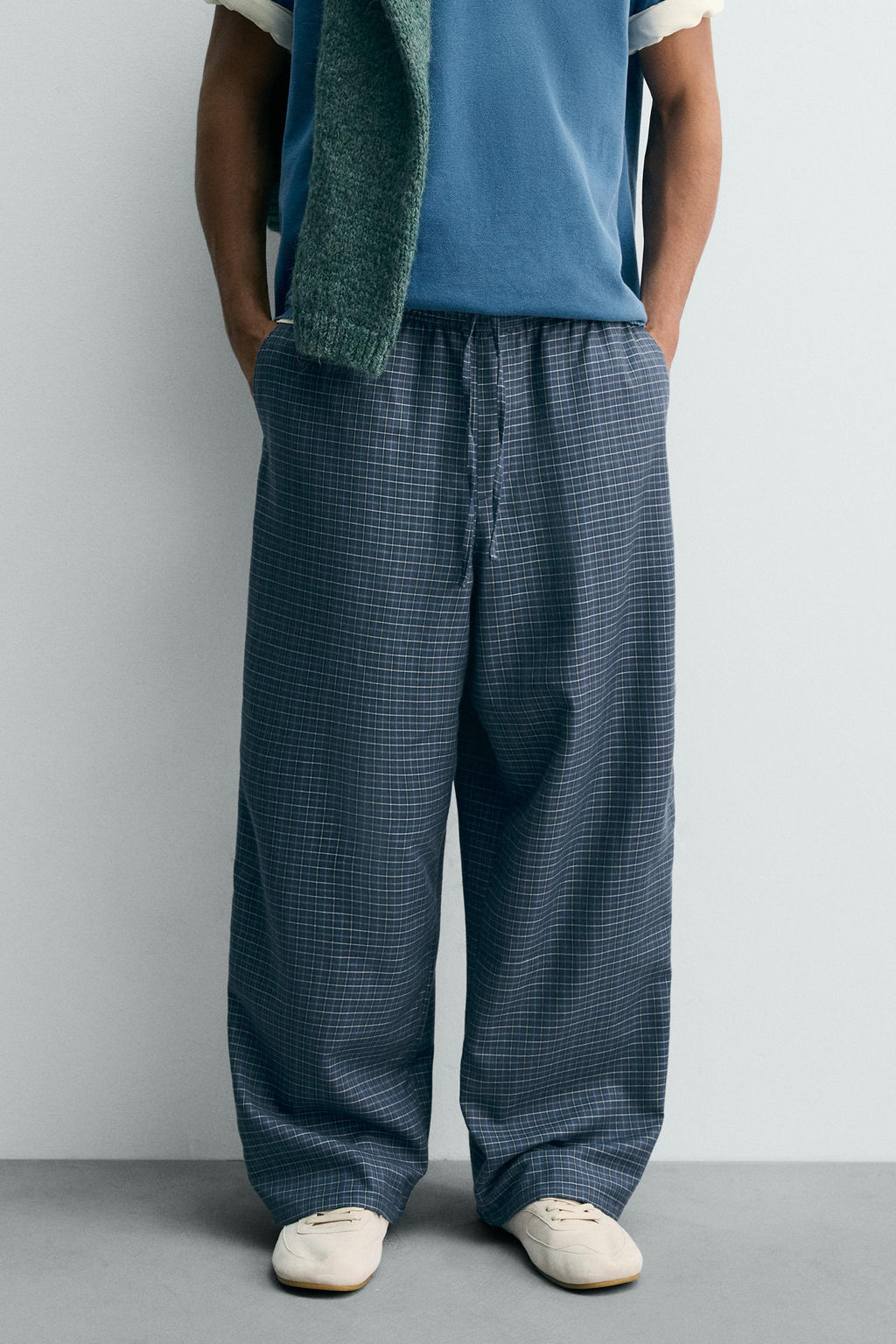 LIMITED EDITION BAGGY FIT CHECK TROUSERS - Zara фото 19