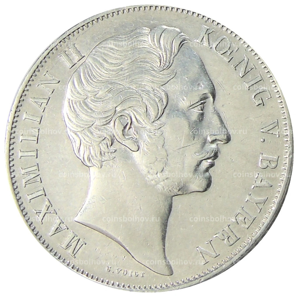 2 гульдена 1855 года Германские государства  Бавария