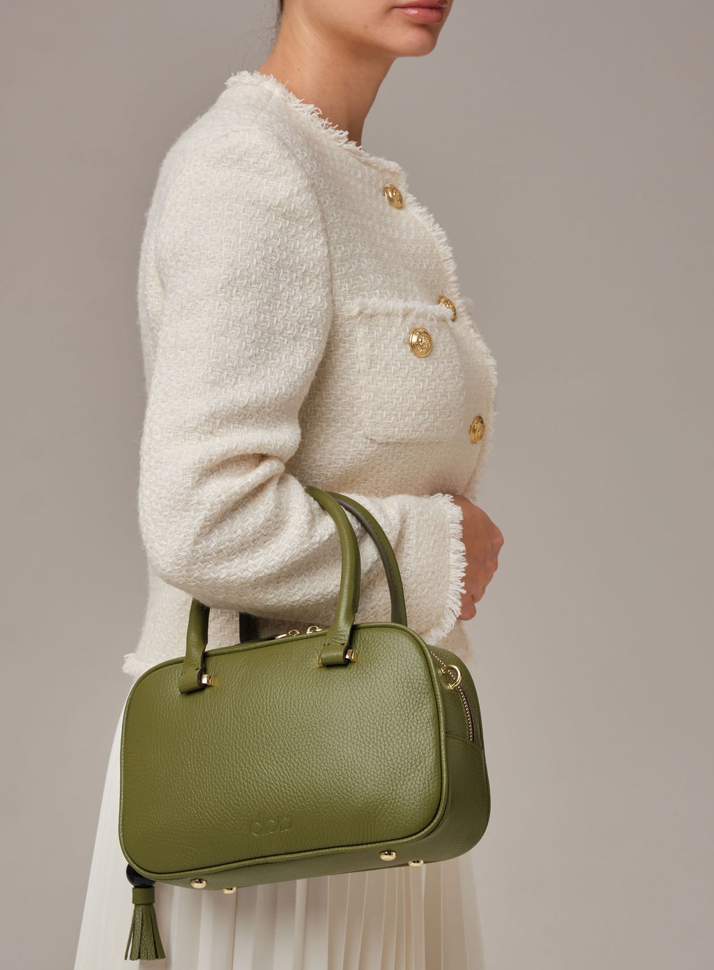 Кожаная сумка Hawaii DBR 31216 зеленая водоросль фото 6