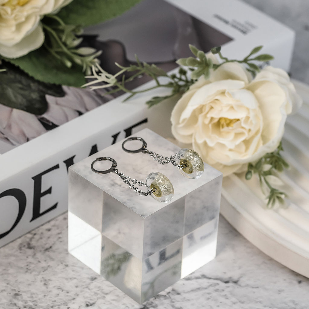 Серьги из муранского стекла LEMON GOLD LS3540 - Vloes фото 2