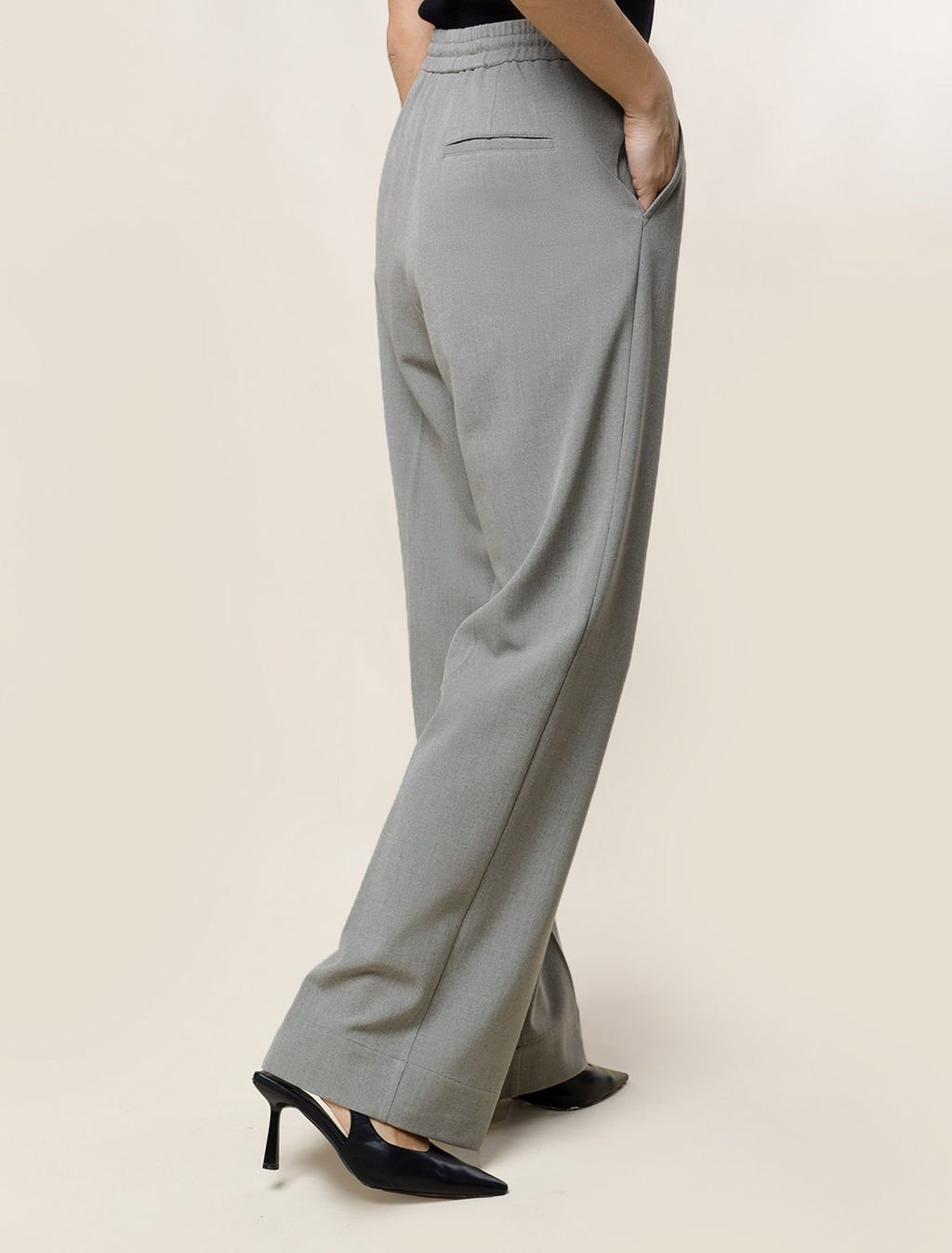 Брюки-палаццо из премиальной костюмной ткани с добавлением лиоцелла - Vilatte фото 4