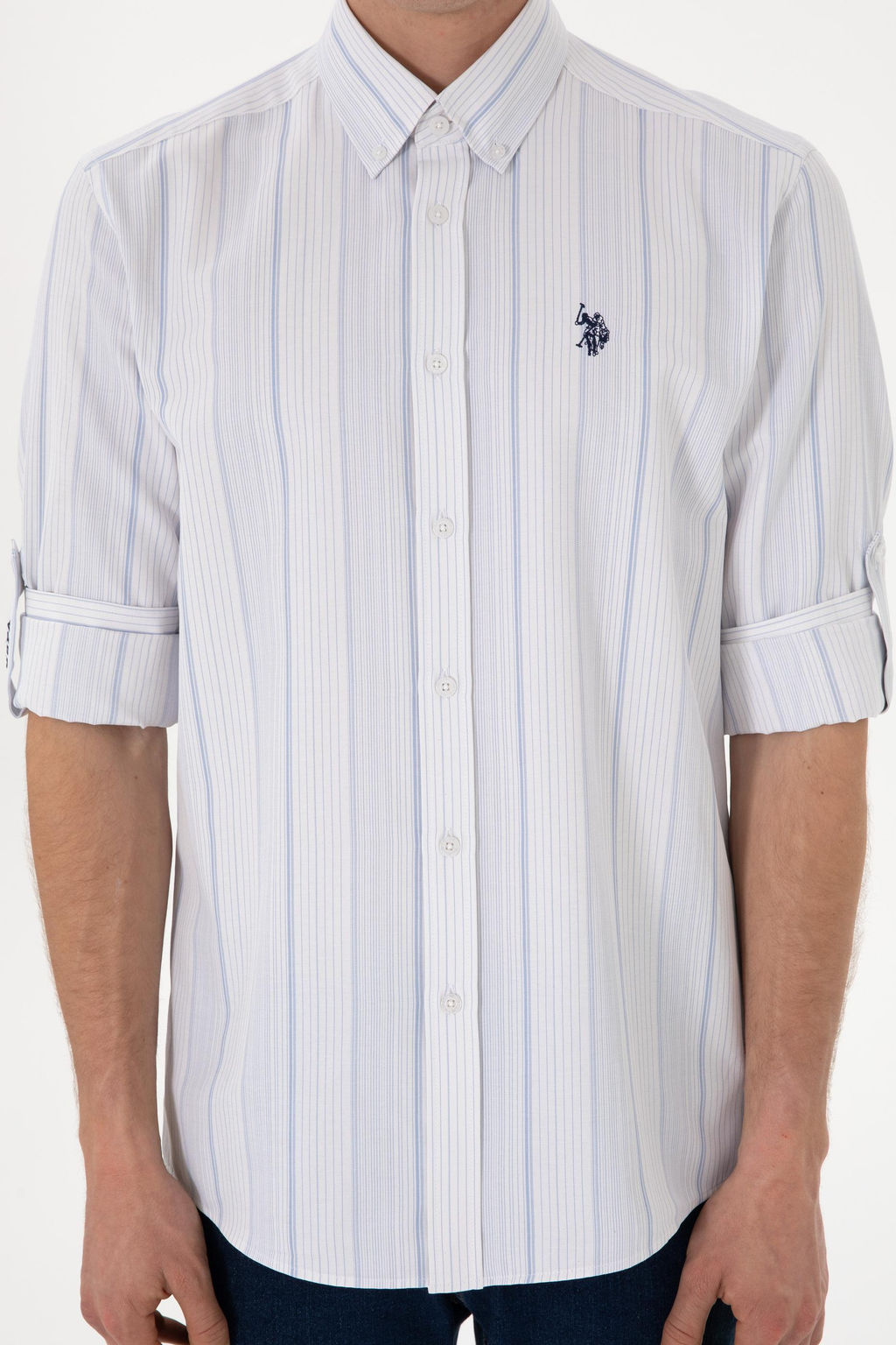 Erkek Mavi Uzun Kollu G_mlek Sepette S_rpriz _ndirim - U.s. polo assn фото 6