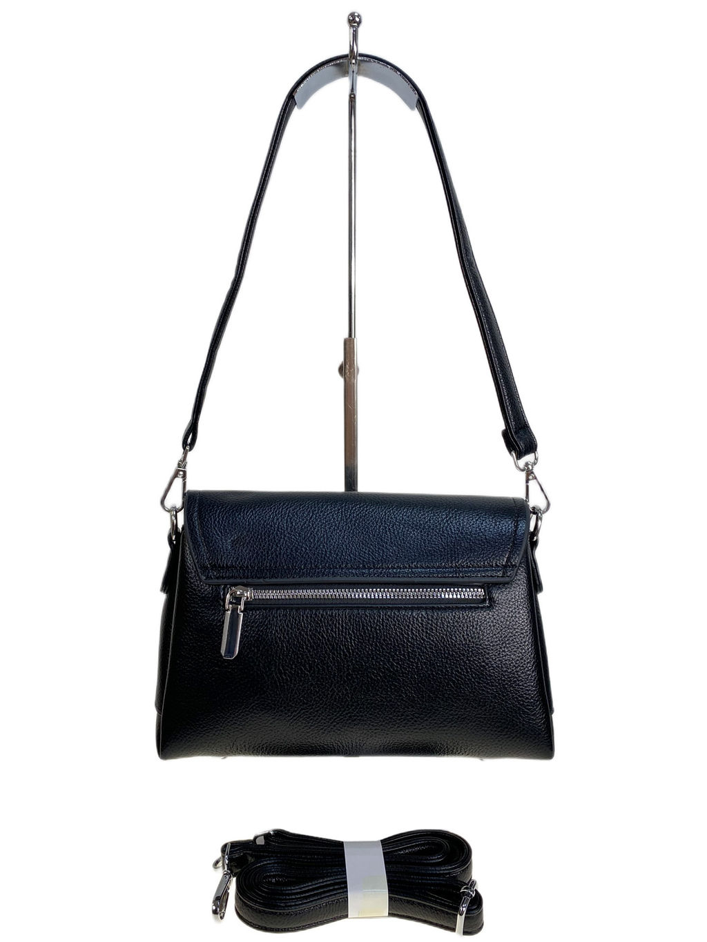 Женская сумка из искусственной кожи, цвет черный