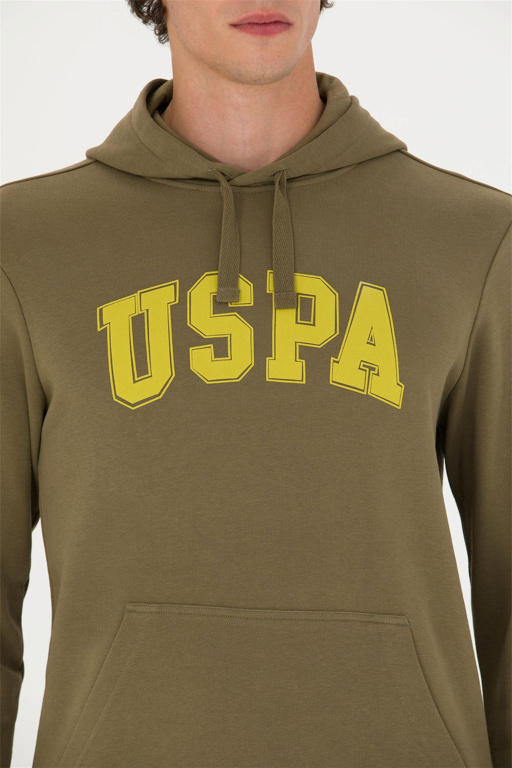 U. S. Polo Assn Базовый свитшот цвета хаки с капюшоном (унисекс) - U.s. polo assn фото 8