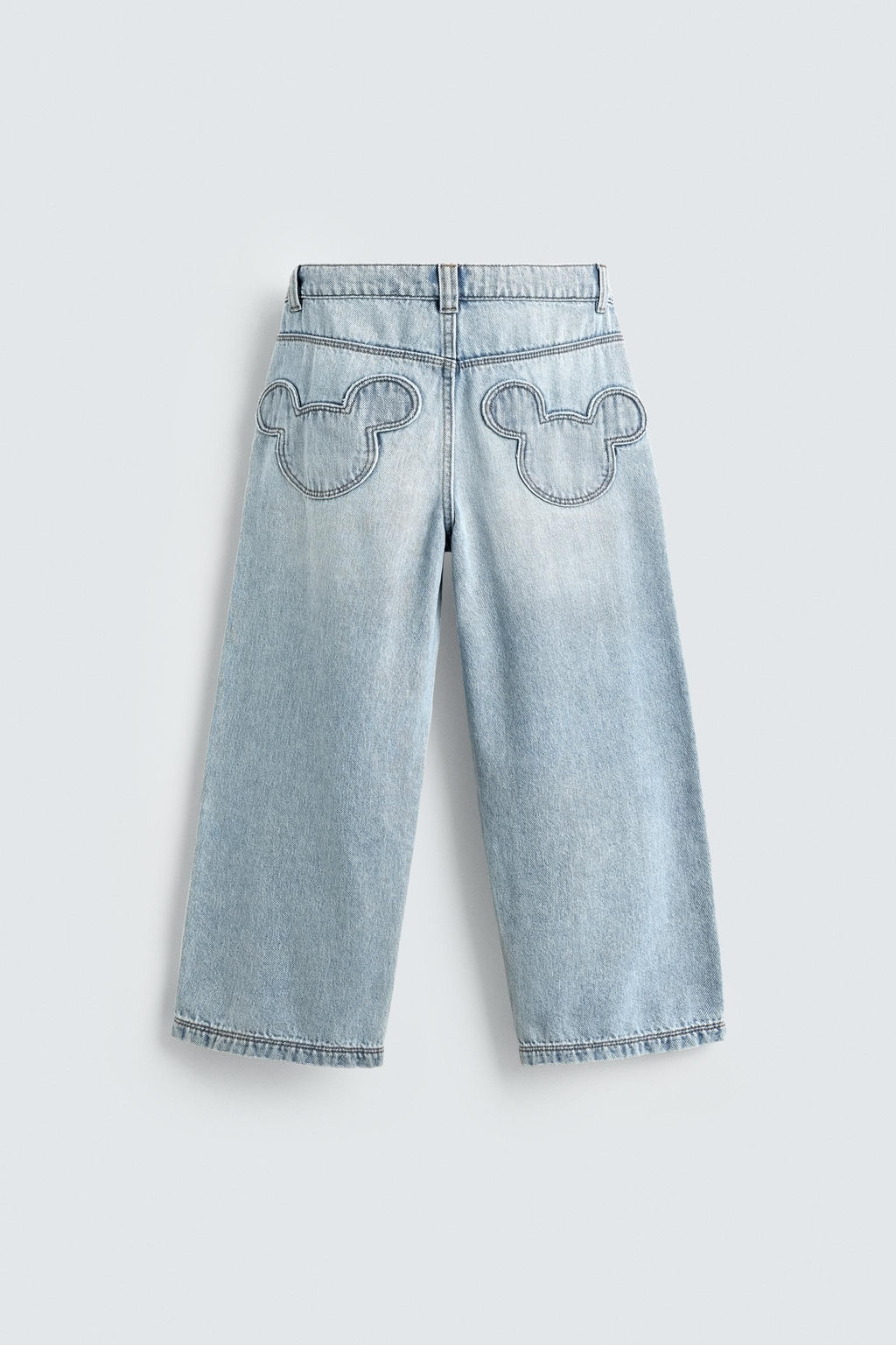 LOOSE FIT JEANS WITH MICKEY SILHOUETTE PATCH HARRY LAMBERT FOR ZARA X DISNEY  фото 2