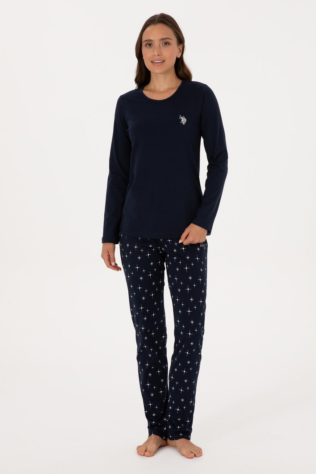 Kad_n Lacivert Pijama Tak_m_ Sepette S_rpriz _ndirim - U.s. polo assn фото 4