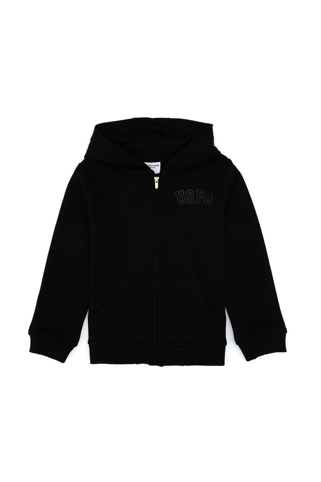 K_z _ocuk Siyah Kap__onlu Fermuarl_ Basic Sweatshirt Sepette S_rpriz _ndirim - U.s. polo assn фото 2