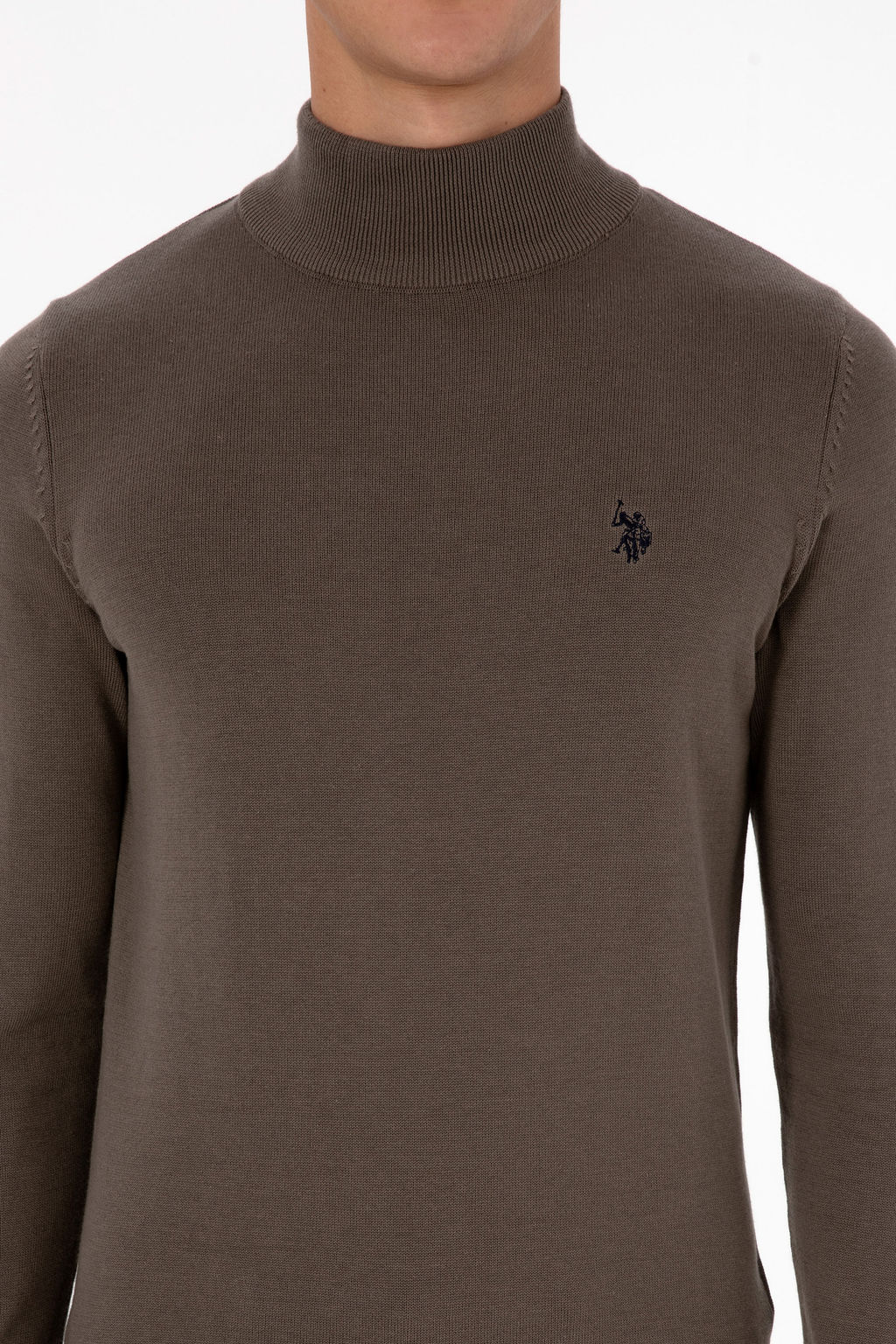 Erkek Slim Fit Bo_azl_ Vizon Basic Kazak - U.s. polo assn фото 8