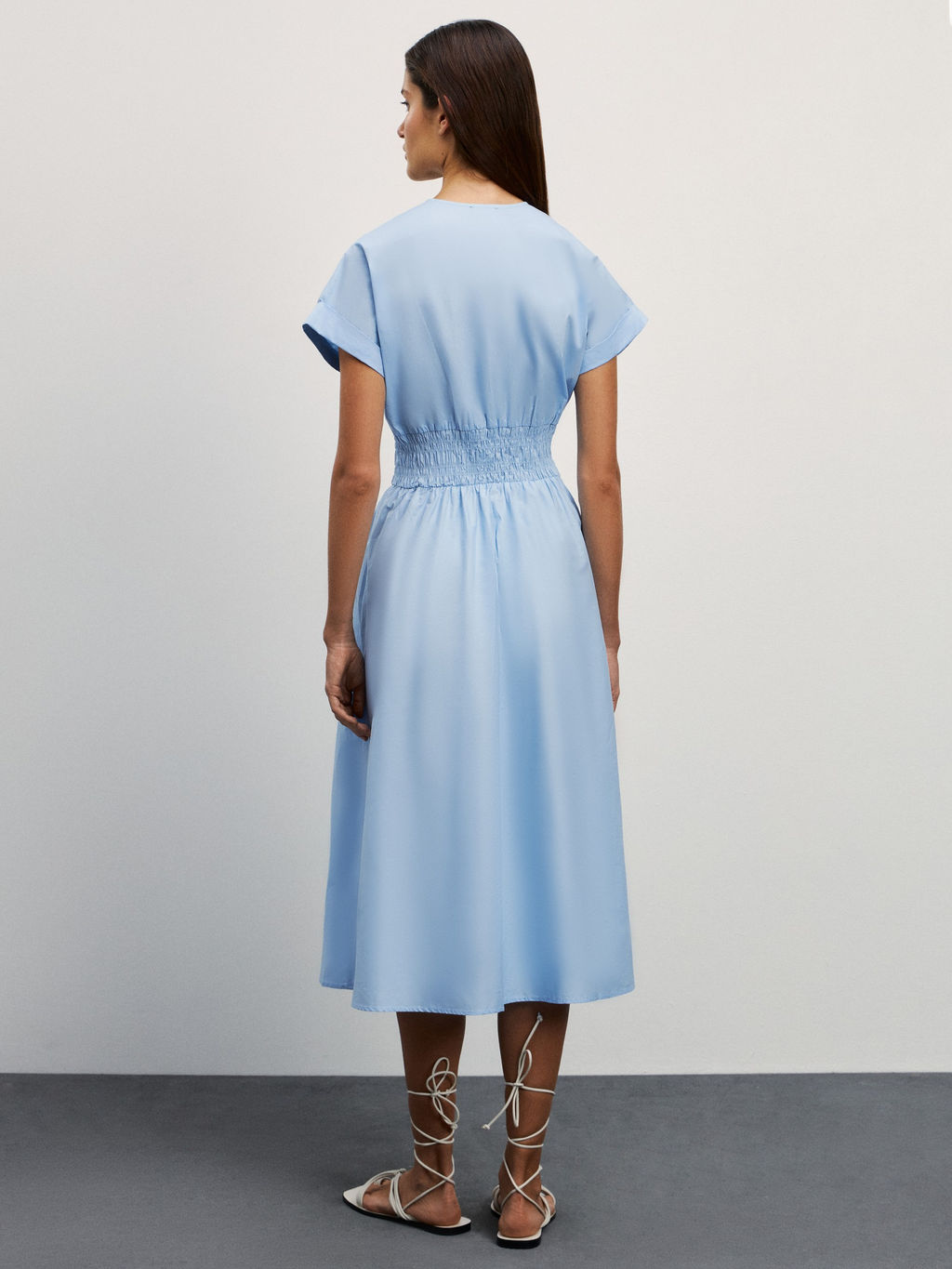 Платье миди с резинкой на талии / Zarina  фото 5