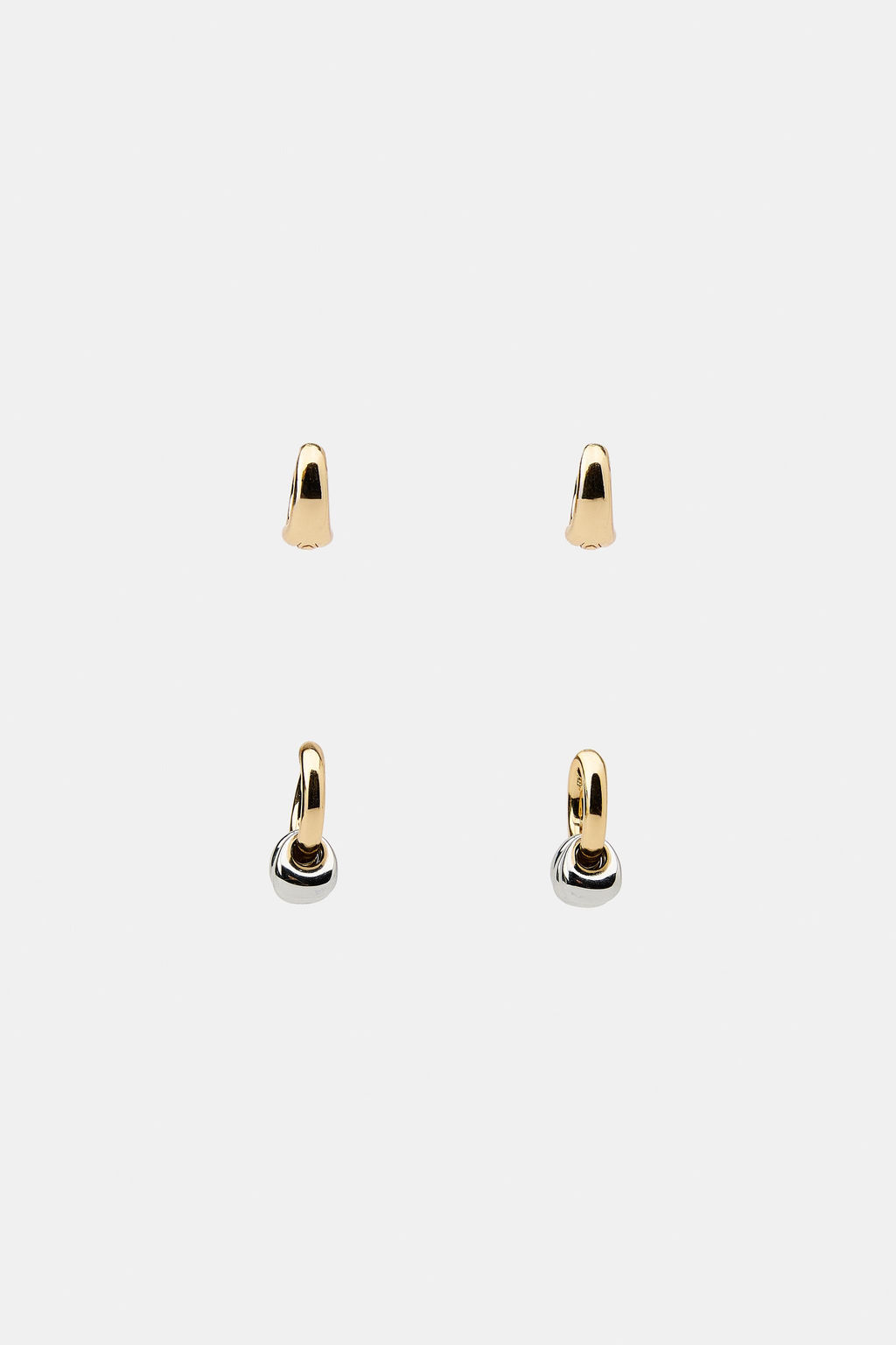 PACK OF ASSORTED HOOP EARRINGS - Zara фото 3