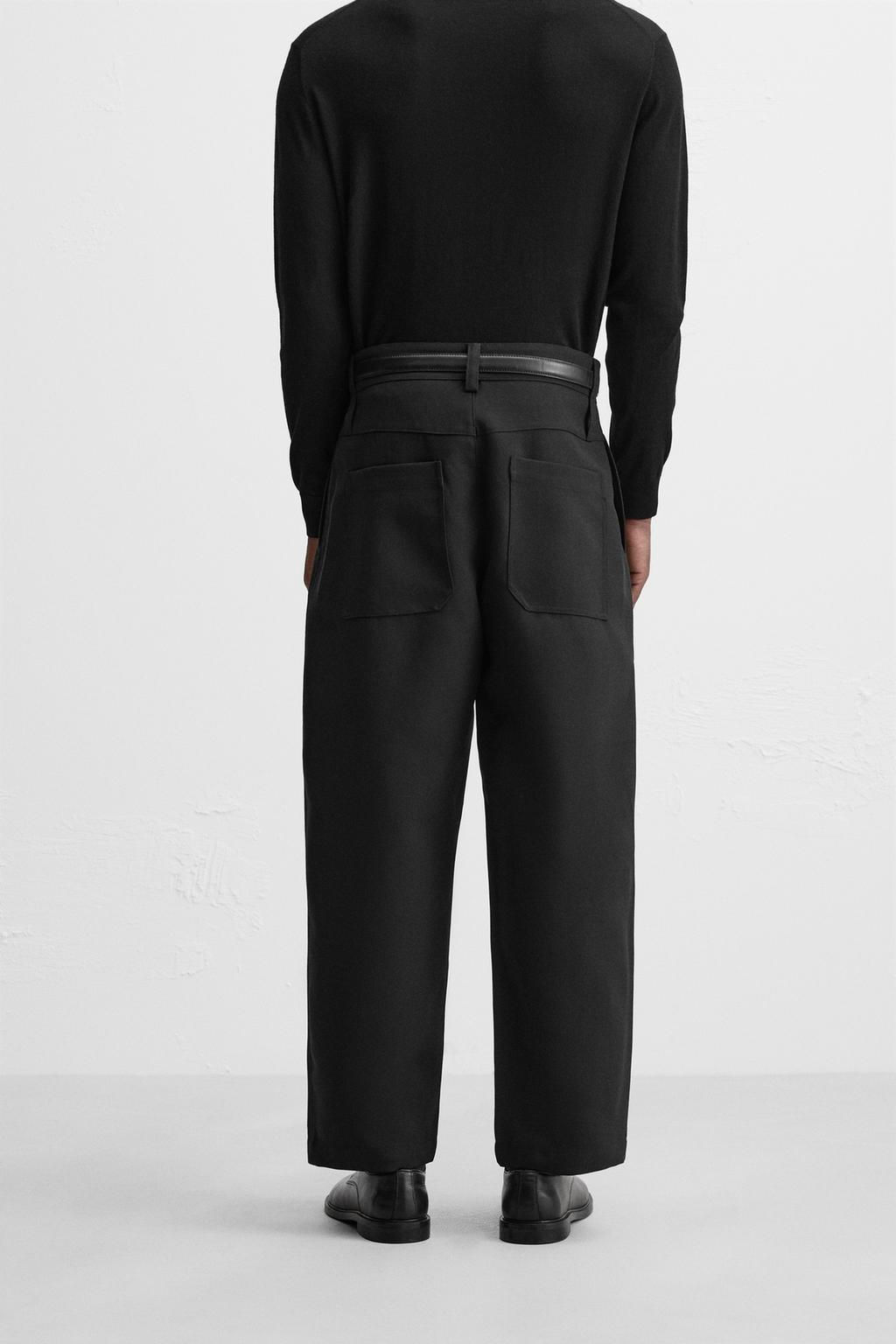 BALLOON FIT PLEATED TROUSERS - Zara фото 4