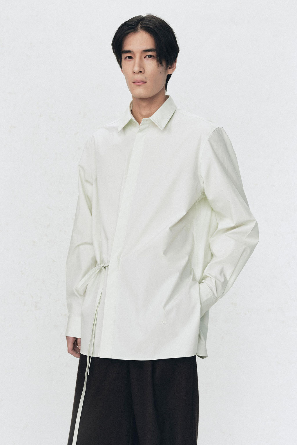 CAMISA POPEL?N LAZO SOSHIOTSUKI X ZARA / Verde claro