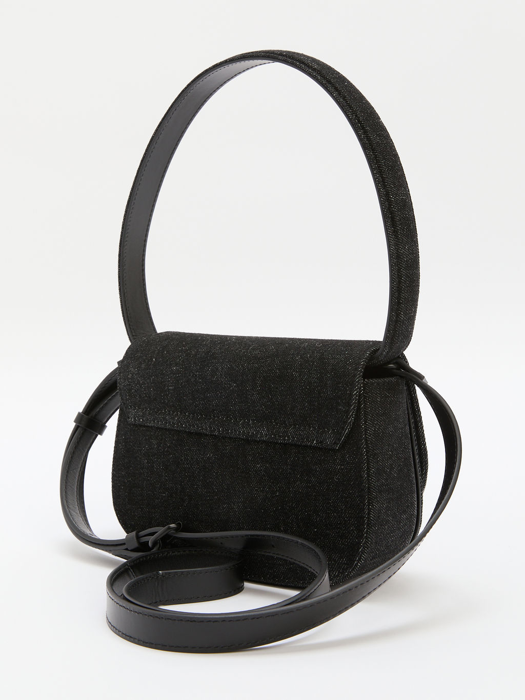 Женская сумка на плечо из денима DIESEL 1DR Артикул 4285115, черный  фото 4