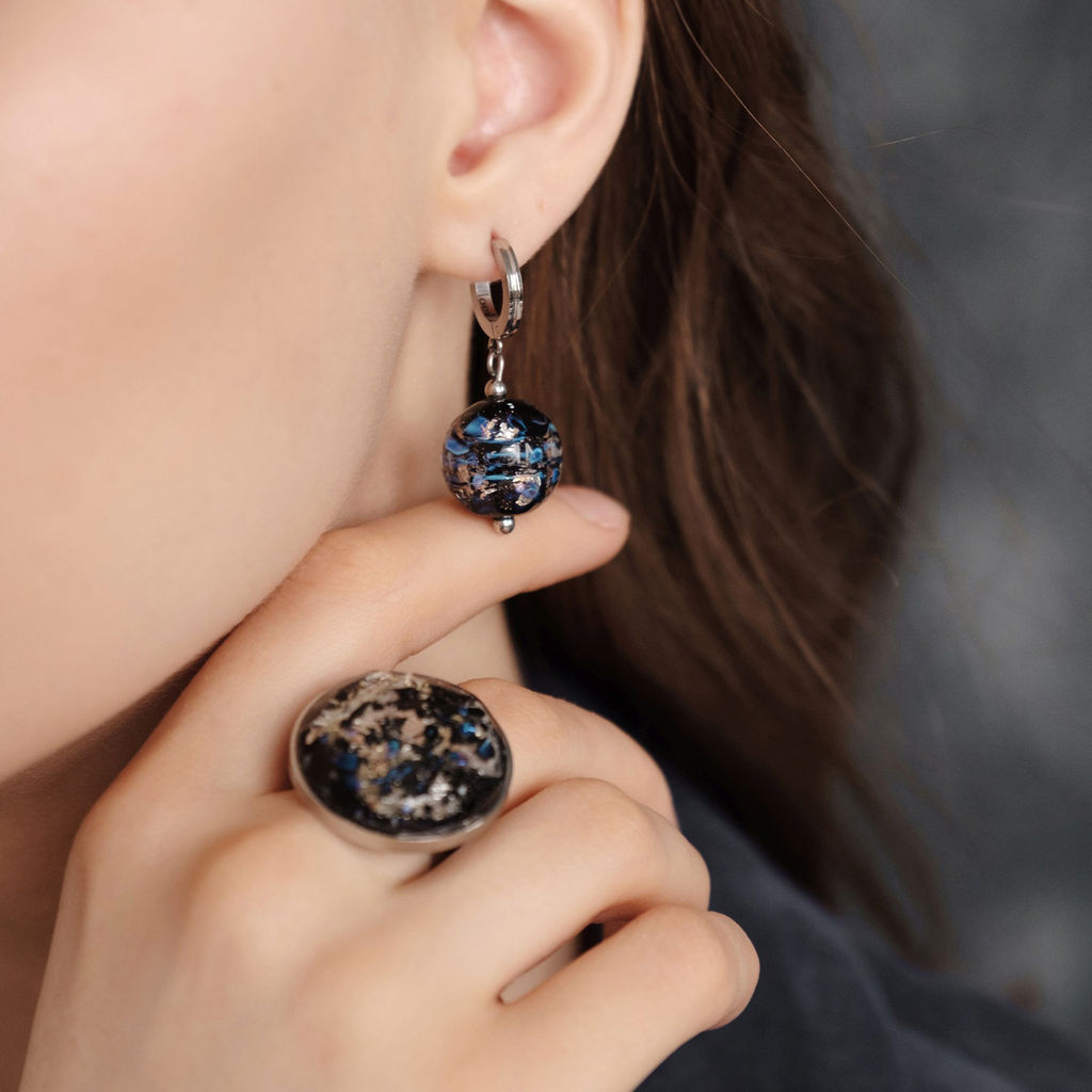 Серьги из муранского стекла NEMESIS LS3357