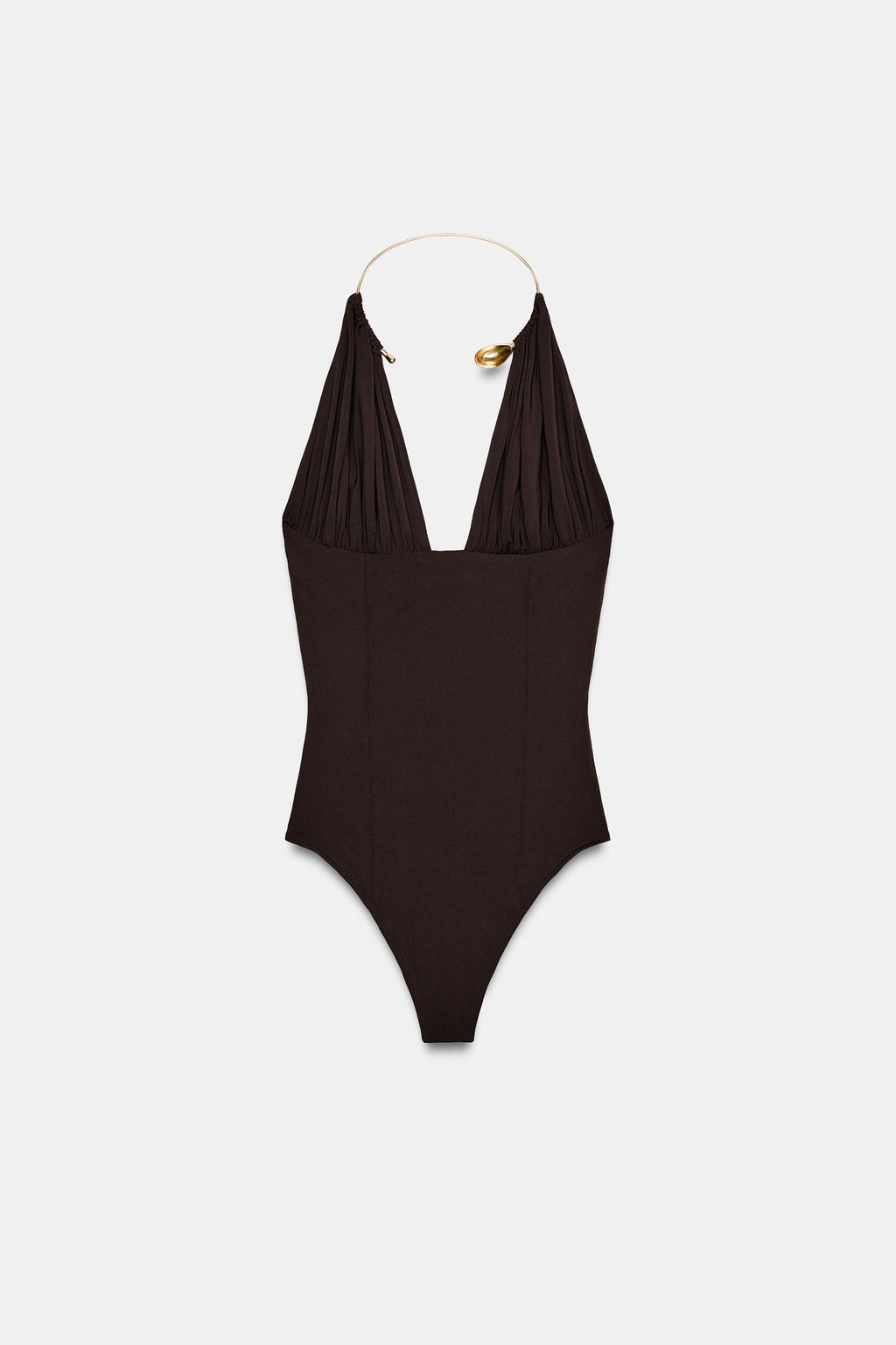 POLYAMIDE CHOKER BODYSUIT - Zara фото 5