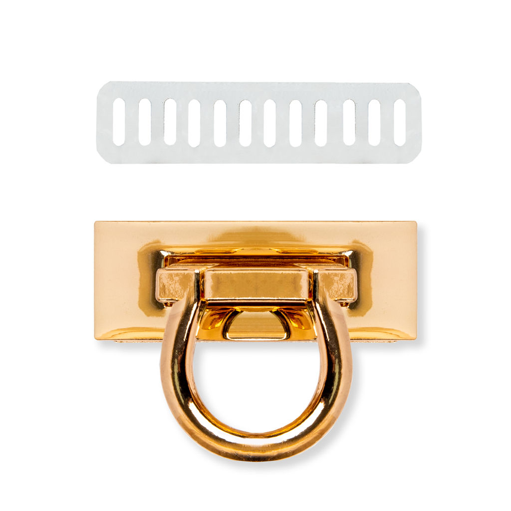 Gamma LBZ-17G замок для сумки 17 х 46 мм в пакете с картонным еврослотом 5 x 1 шт. под золото