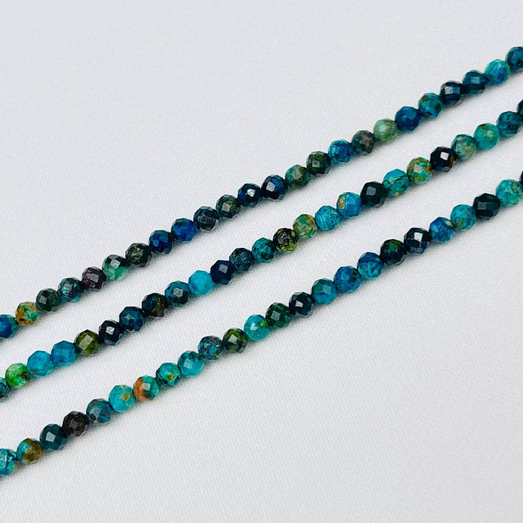 Бусины для украшений из Хризоколлы (110 бусин)