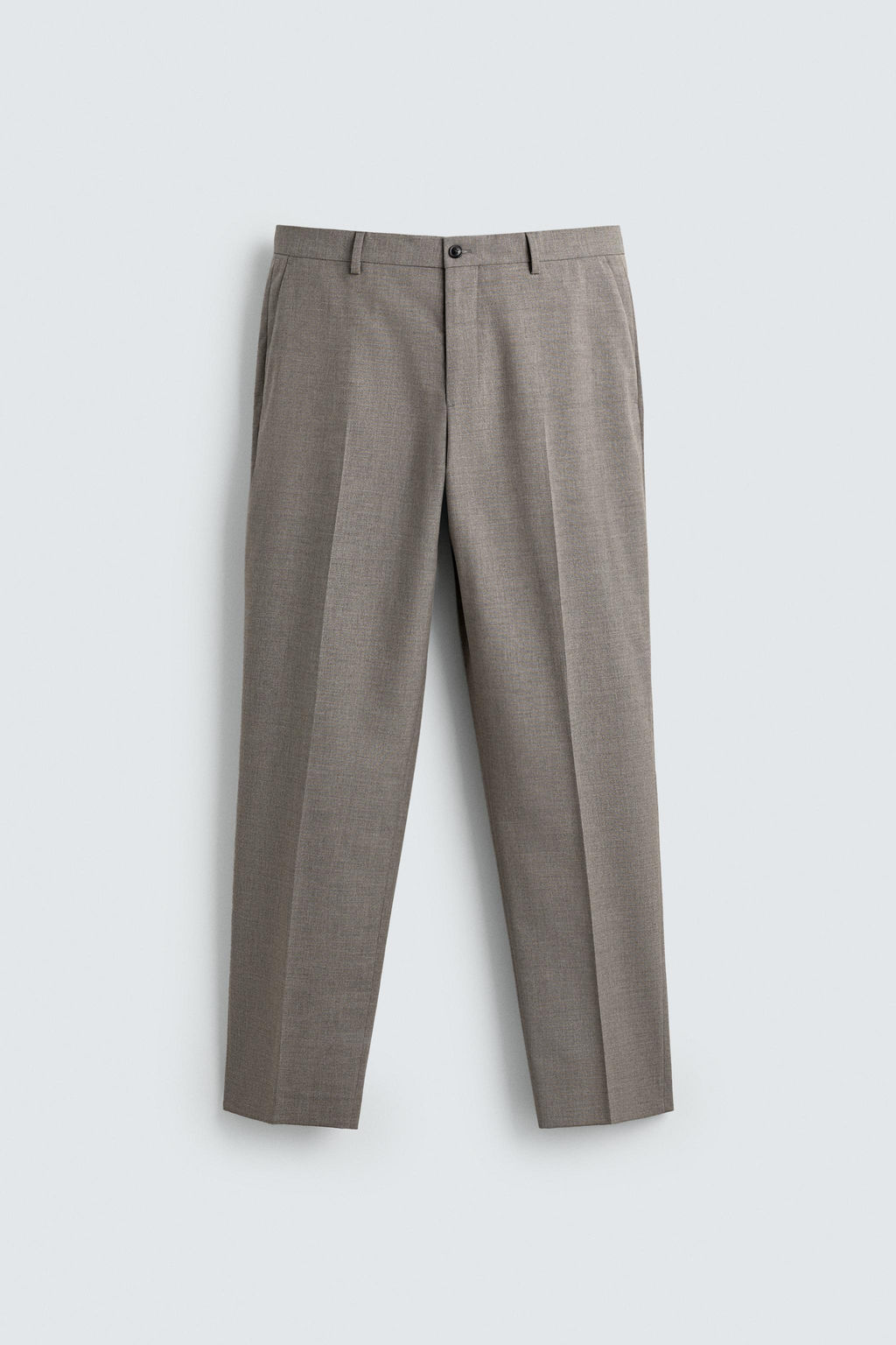 PANTAL?N TRAJE REGULAR FIT ESTRUCTURA / Beige