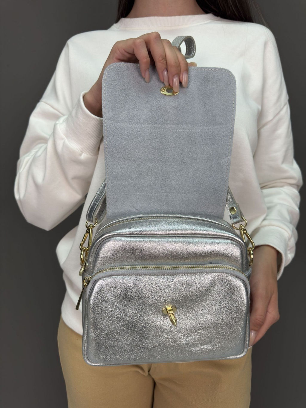 Сумка женская из телячьей кожи