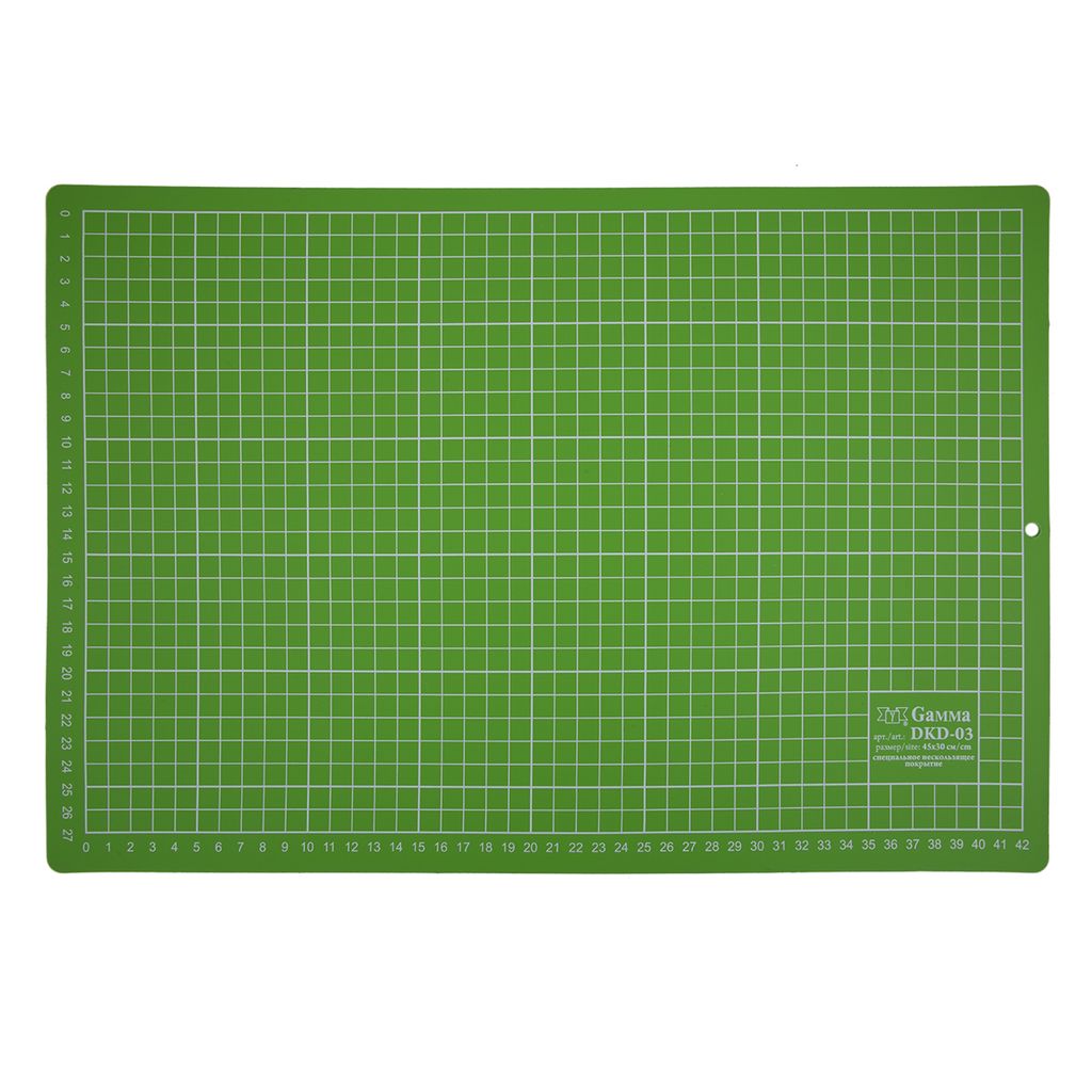 Gamma DKD-03 Мат для резки двухсторонний ПВХ 45 см х 30 см в пакете формат А3/бежевый/салатовый