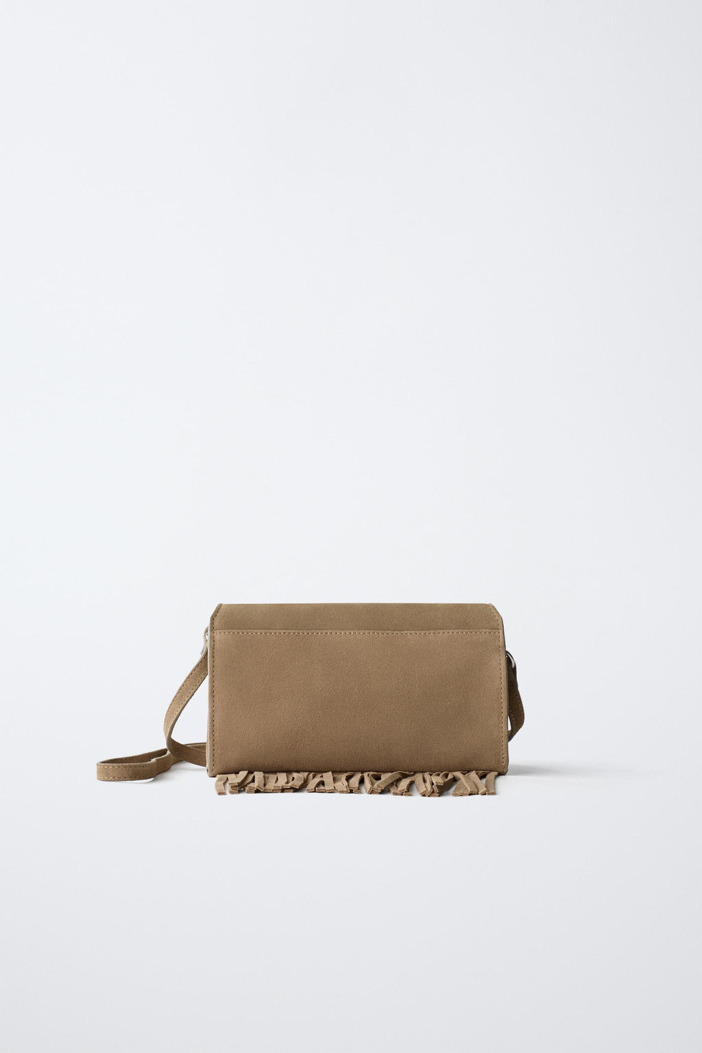 LEATHER FRINGED BAG - Zara фото 5