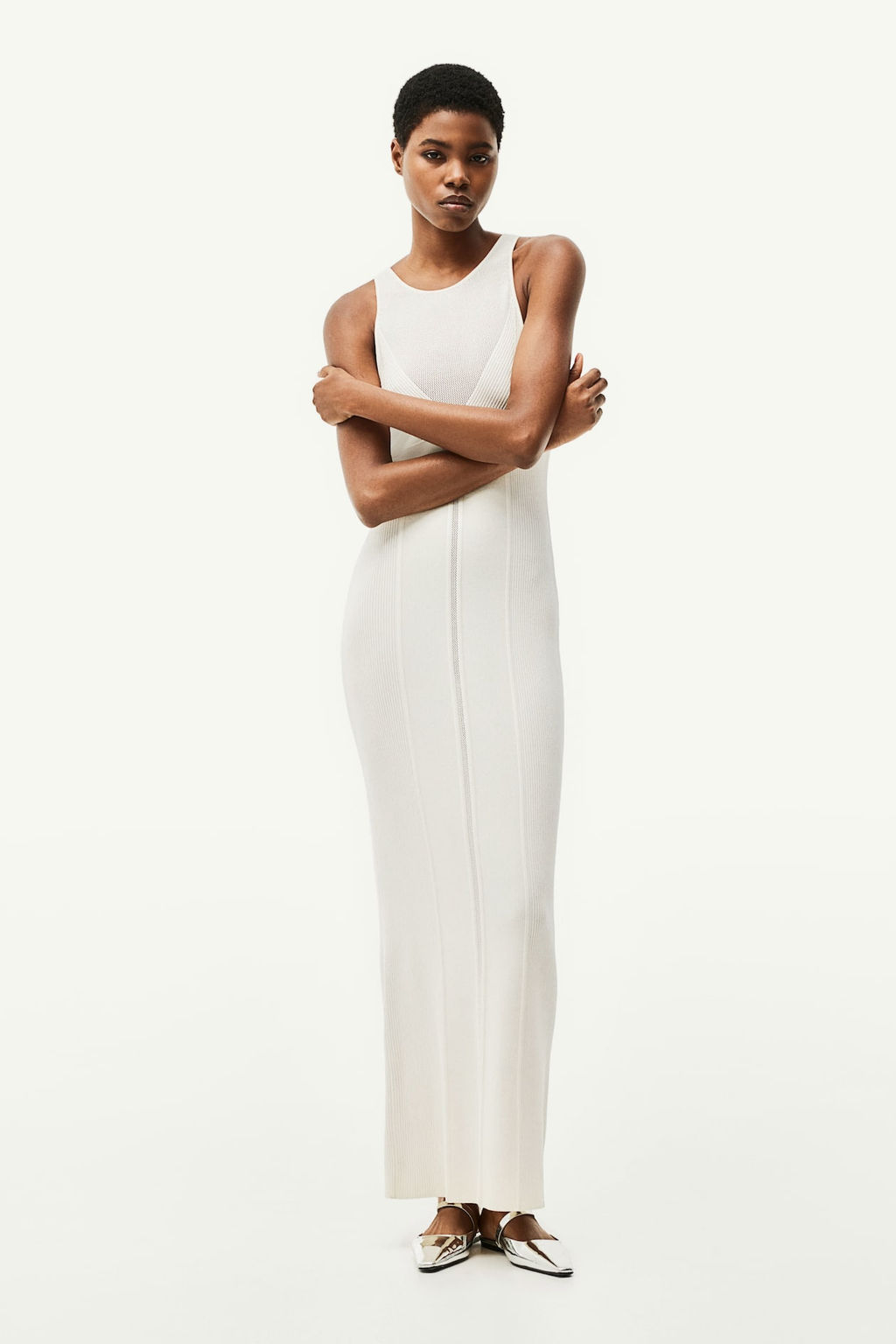 Vestido en punto acanalado con espalda descubierta - H&m фото 2