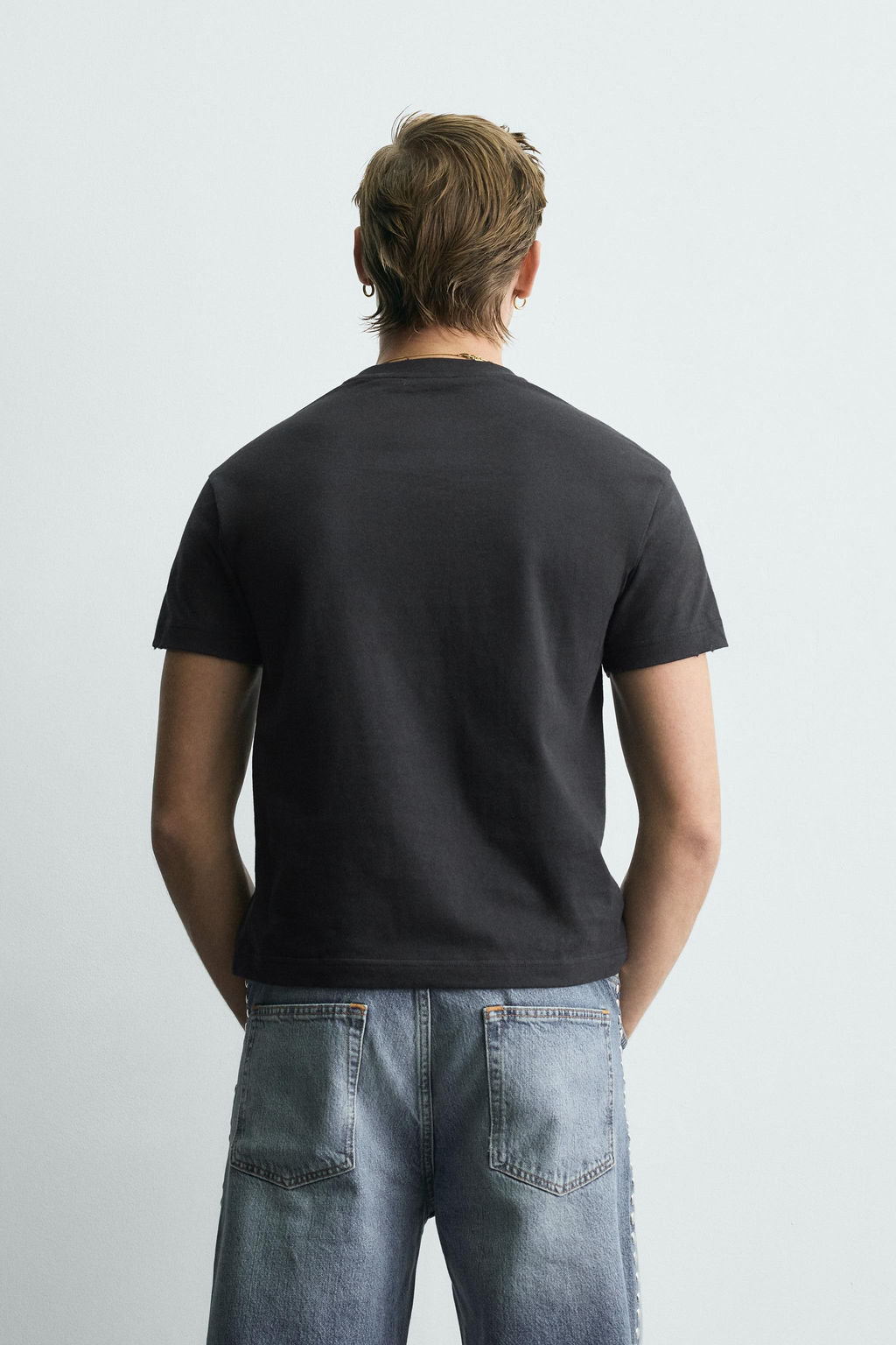WASHED SLOGAN CROPPED FIT T-SHIRT - Zara фото 10