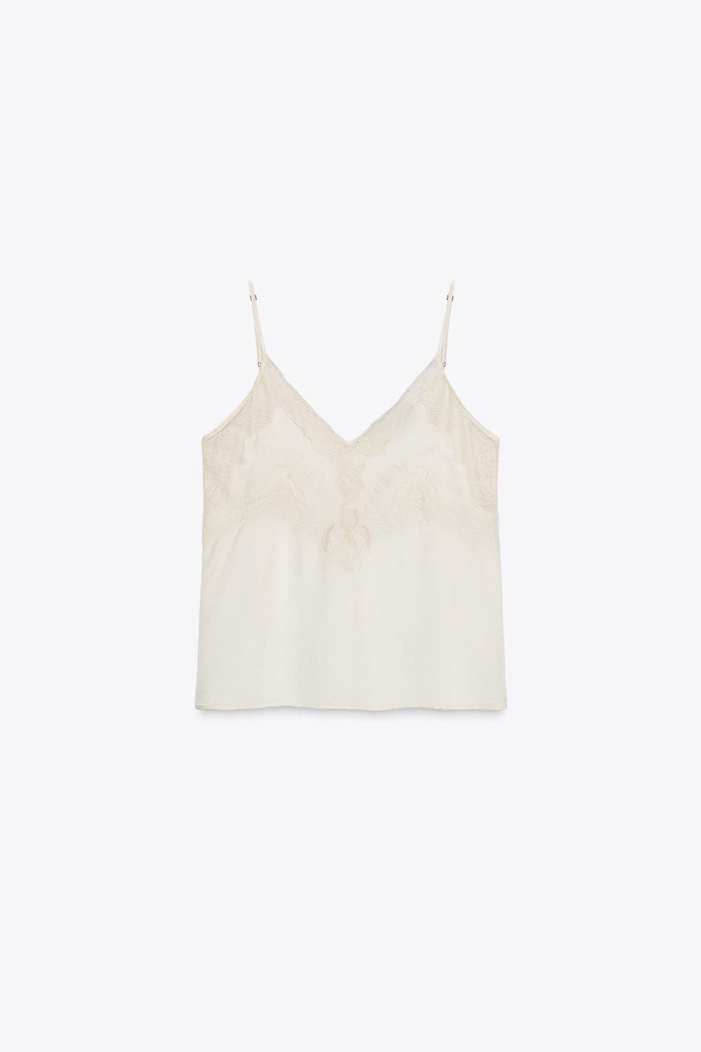ZW COLLECTION LACE CAMISOLE TOP - Zara фото 4