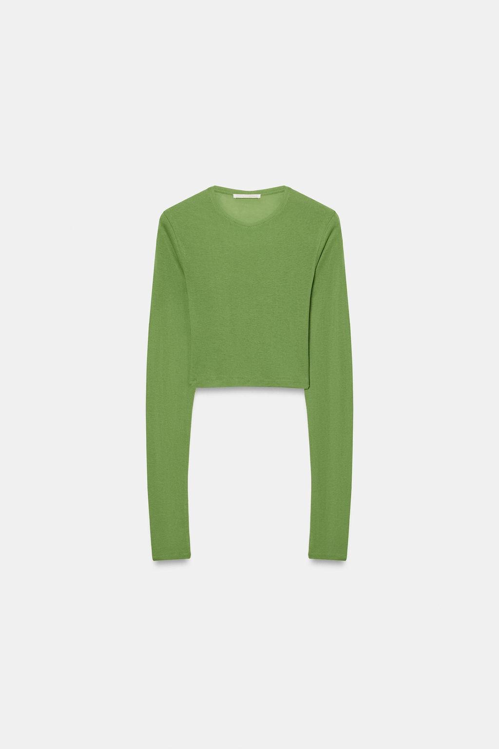 CAMISETA CROPPED SUPIMA® / Verde - Zara фото 5