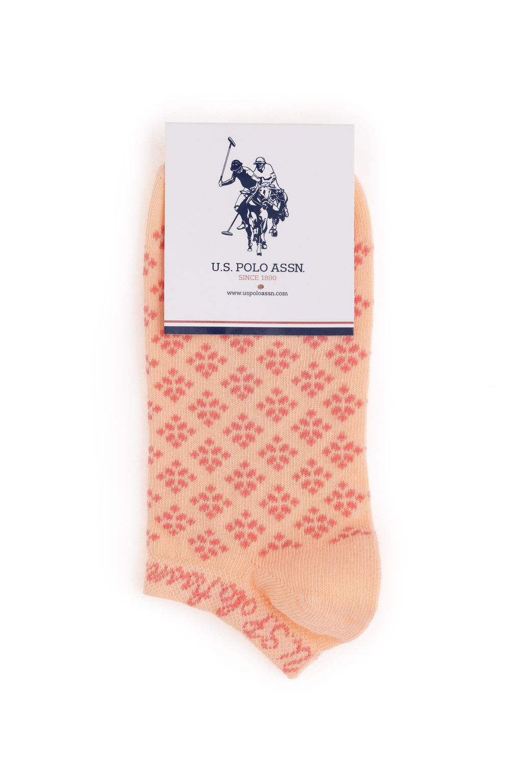 Женские носки-пинетки цвета лосося Неожиданная скидка в корзине - U.s. polo assn фото 4
