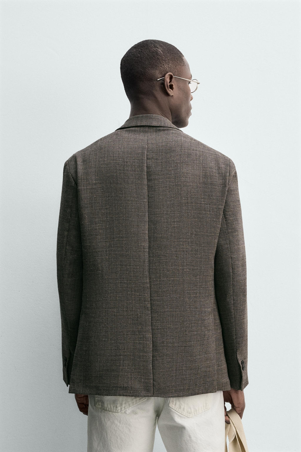 BLAZER REGULAR FIT PATA DE GALLO / Marr?n - Zara фото 3