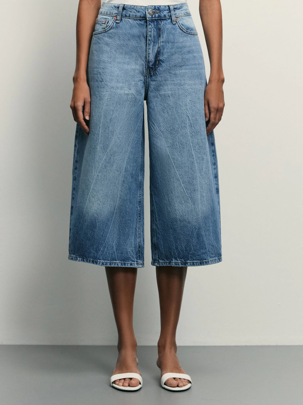 Джинсовые шорты бермуды удлиненные / Zarina  фото 3