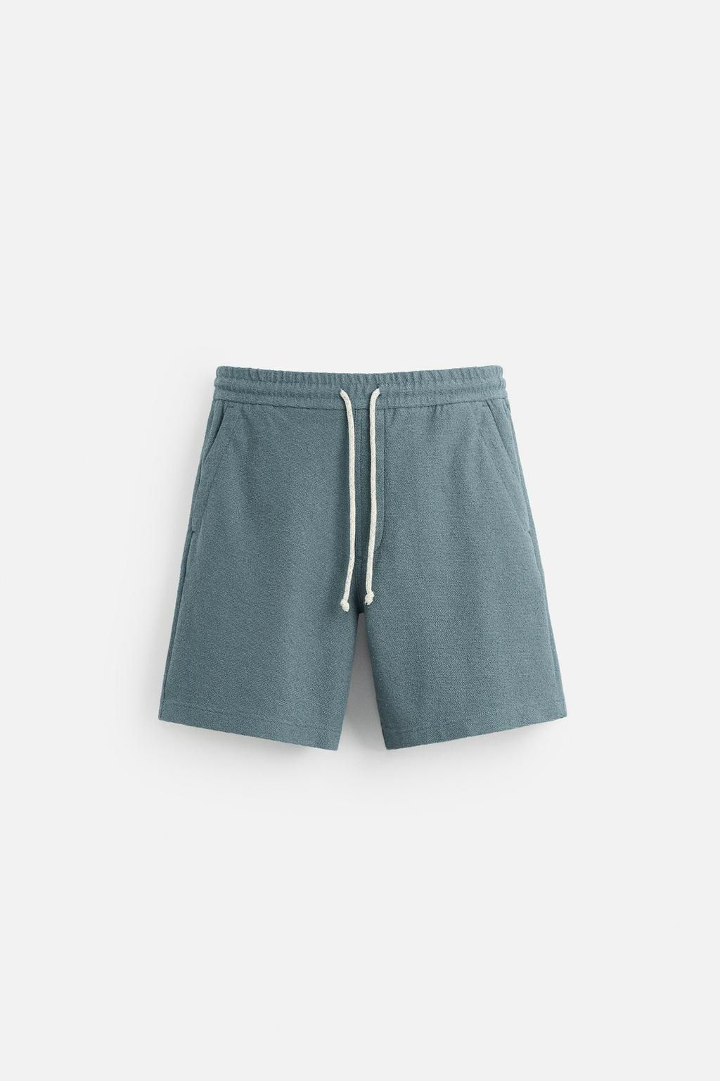 TEXTURED RELAXED FIT BERMUDA SHORTS - Zara фото 6