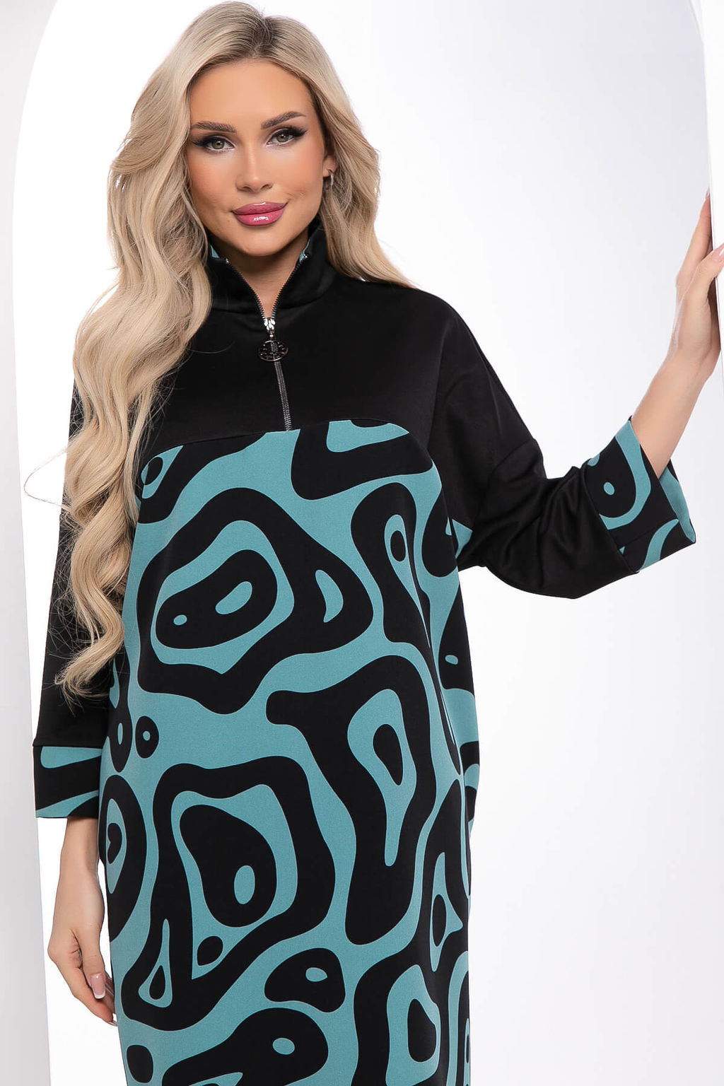 Платье Эксклюзив (бирюза/черное) П8328 - Lt collection фото 8