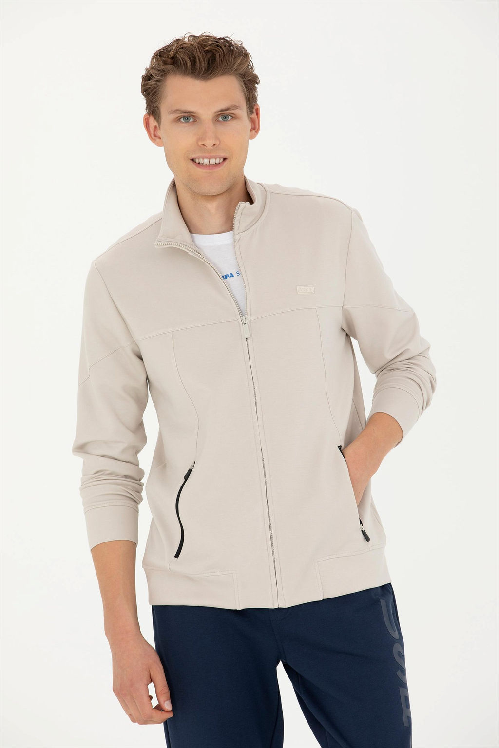 Мужской бежевый вязаный кардиган Неожиданная скидка в корзине - U.s. polo assn фото 3