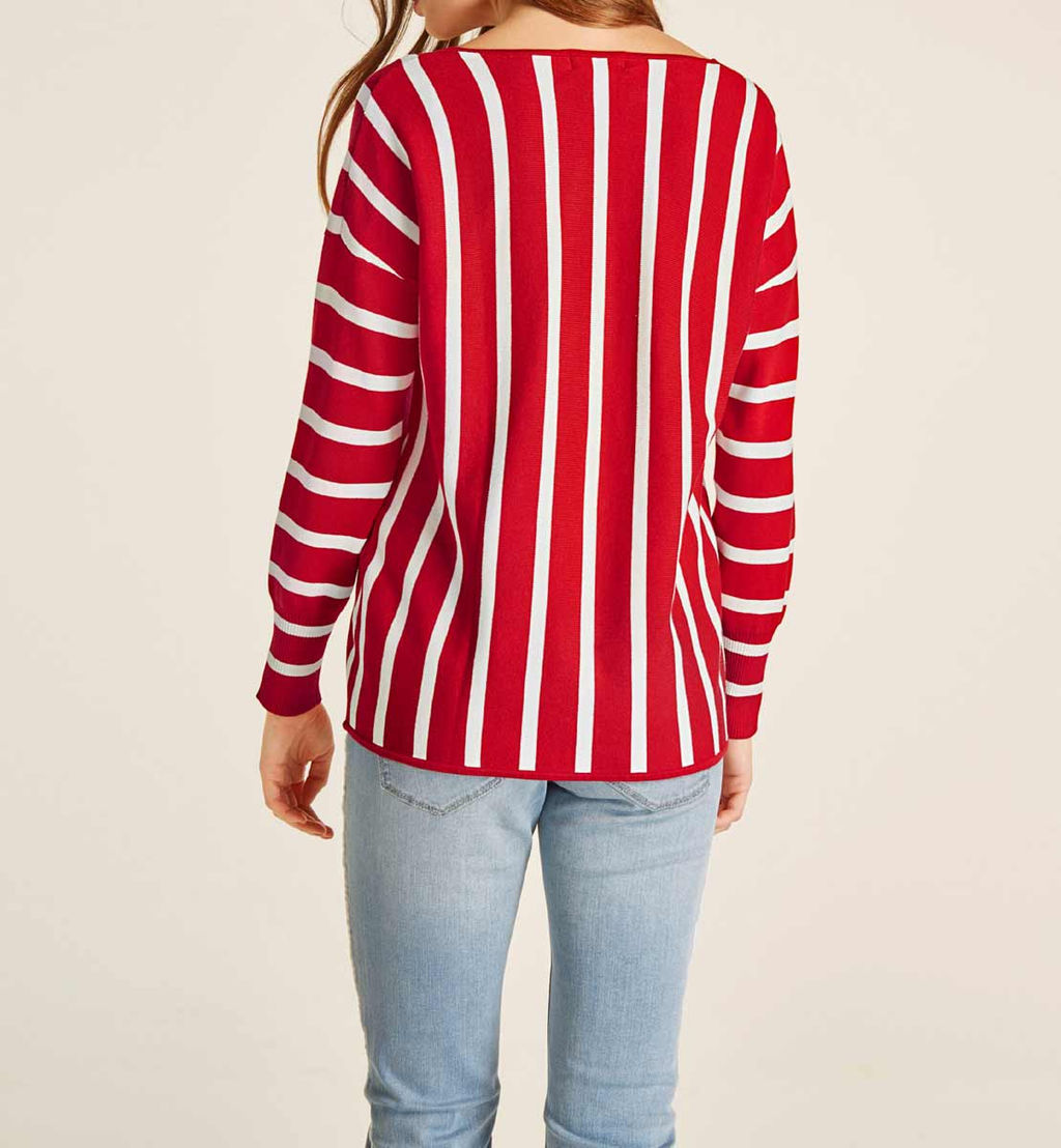 Пуловер, красно-белый - Heine фото 4