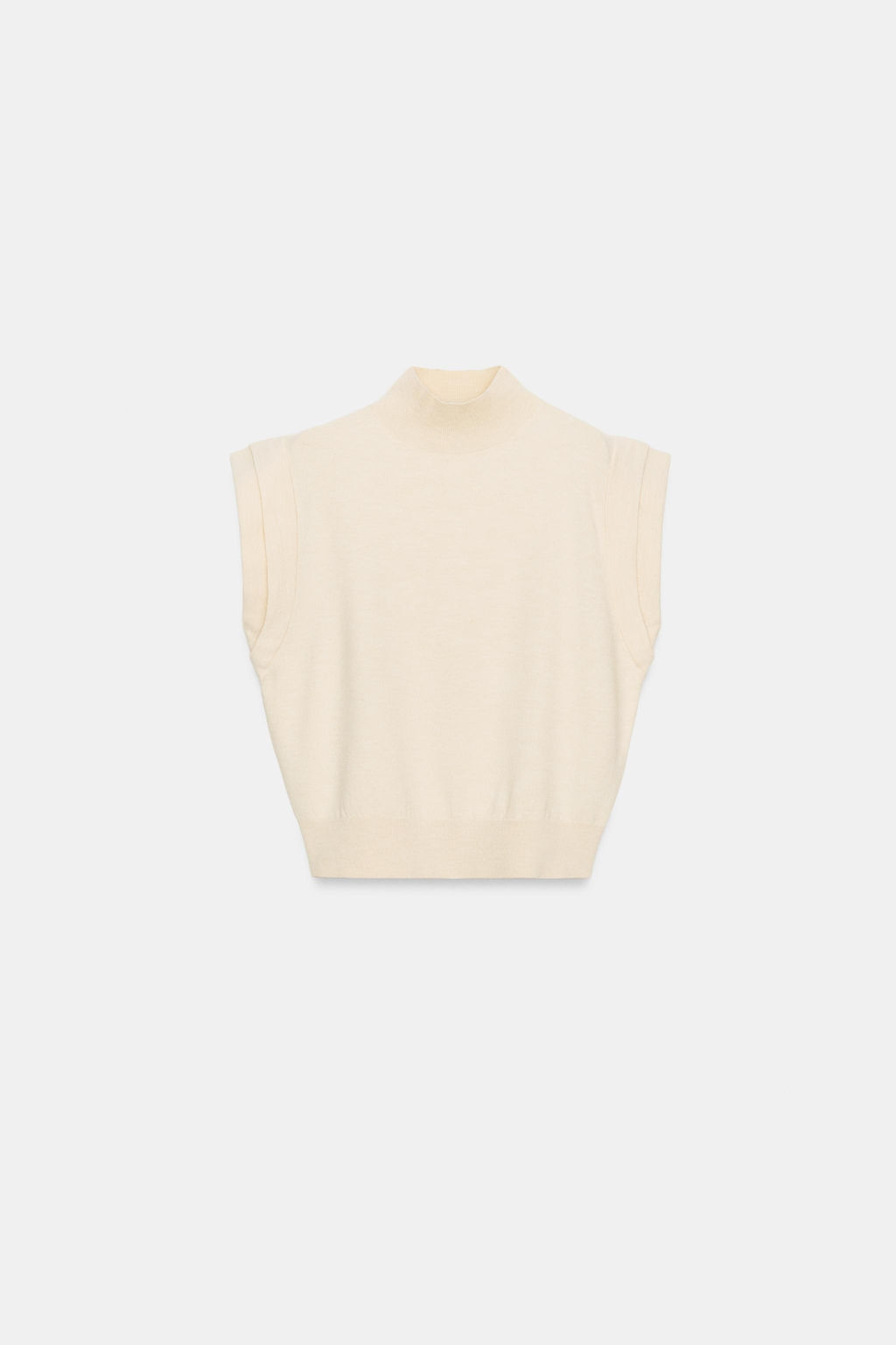 PLAIN KNIT TOP WITH PADDED SHOULDERS - Zara фото 6