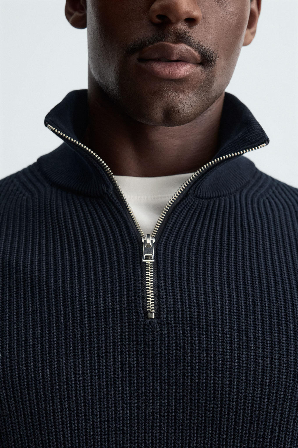 PURL KNIT SWEATER WITH ZIP - Zara фото 5