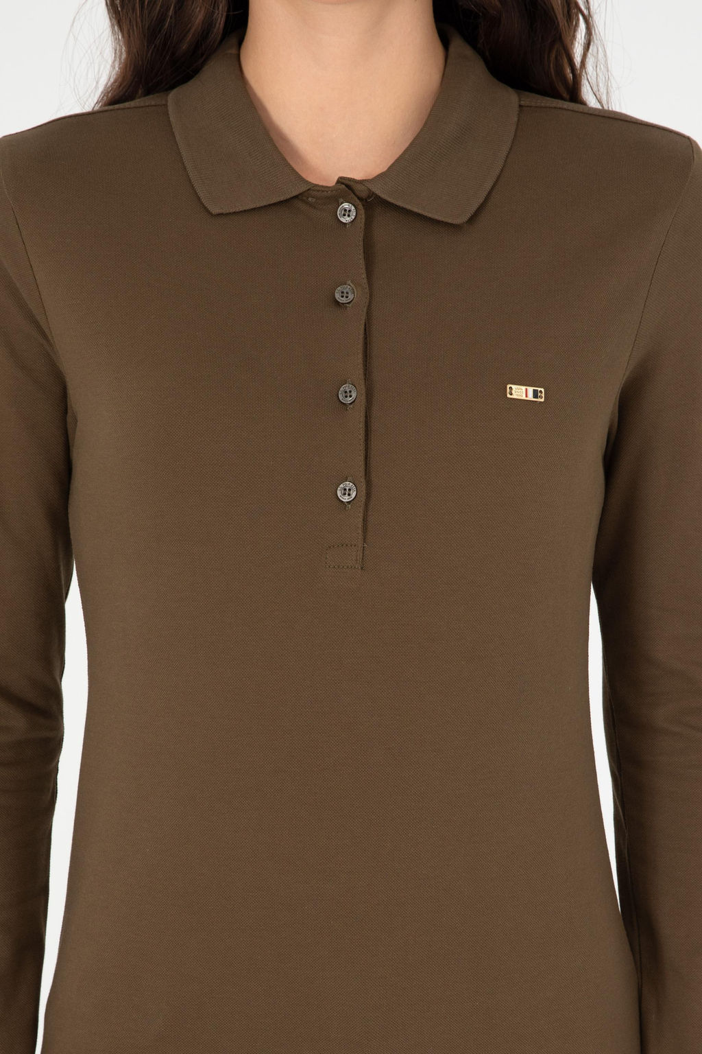 Женский базовый свитшот цвета хаки Неожиданная скидка в корзине - U.s. polo assn фото 6