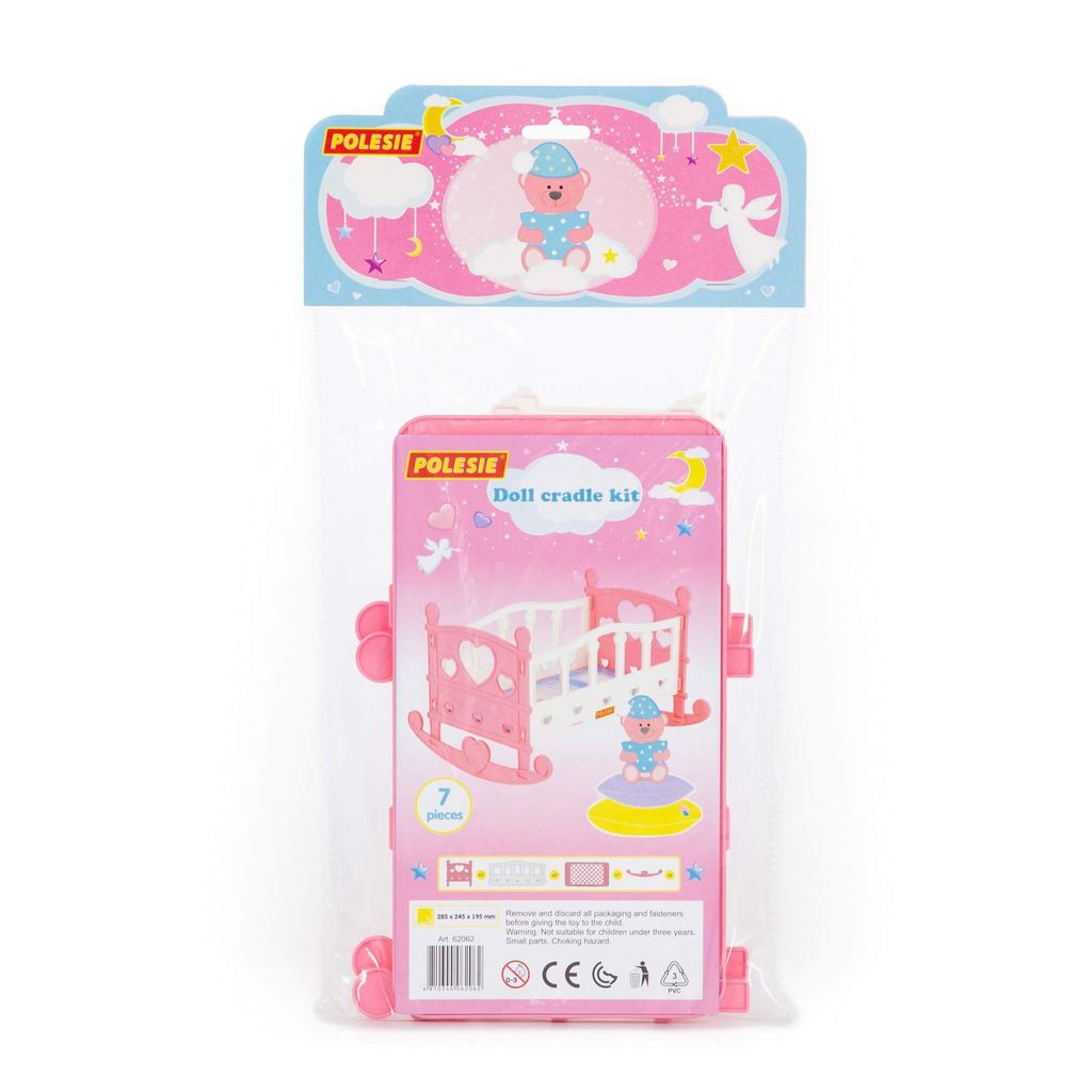 Кроватка-качалка сборная для кукол №2 (7 элементов) (в пакете) - Полесье фото 8